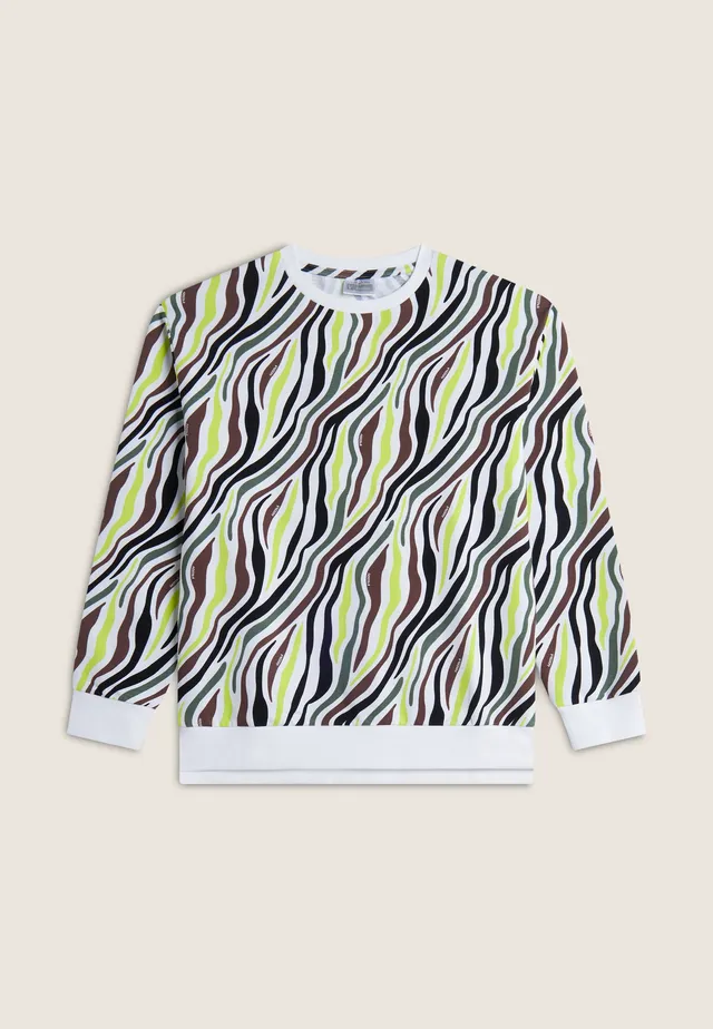 freddy-sweat-fille-col-rond-imprim-multicolore-fond-droit image 1