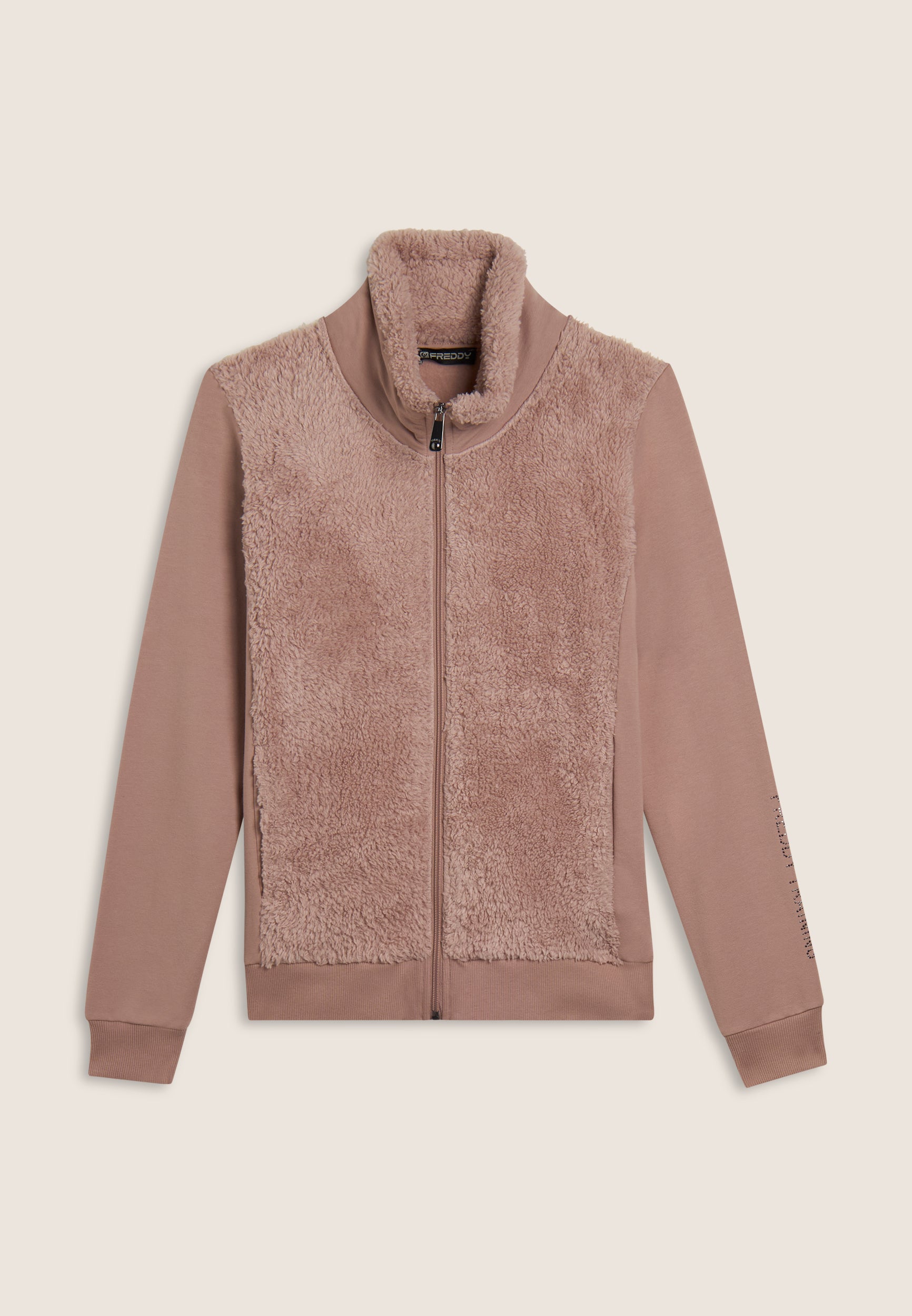 freddy-sweat-zipp-femme-sherpa-logo-clous image 5