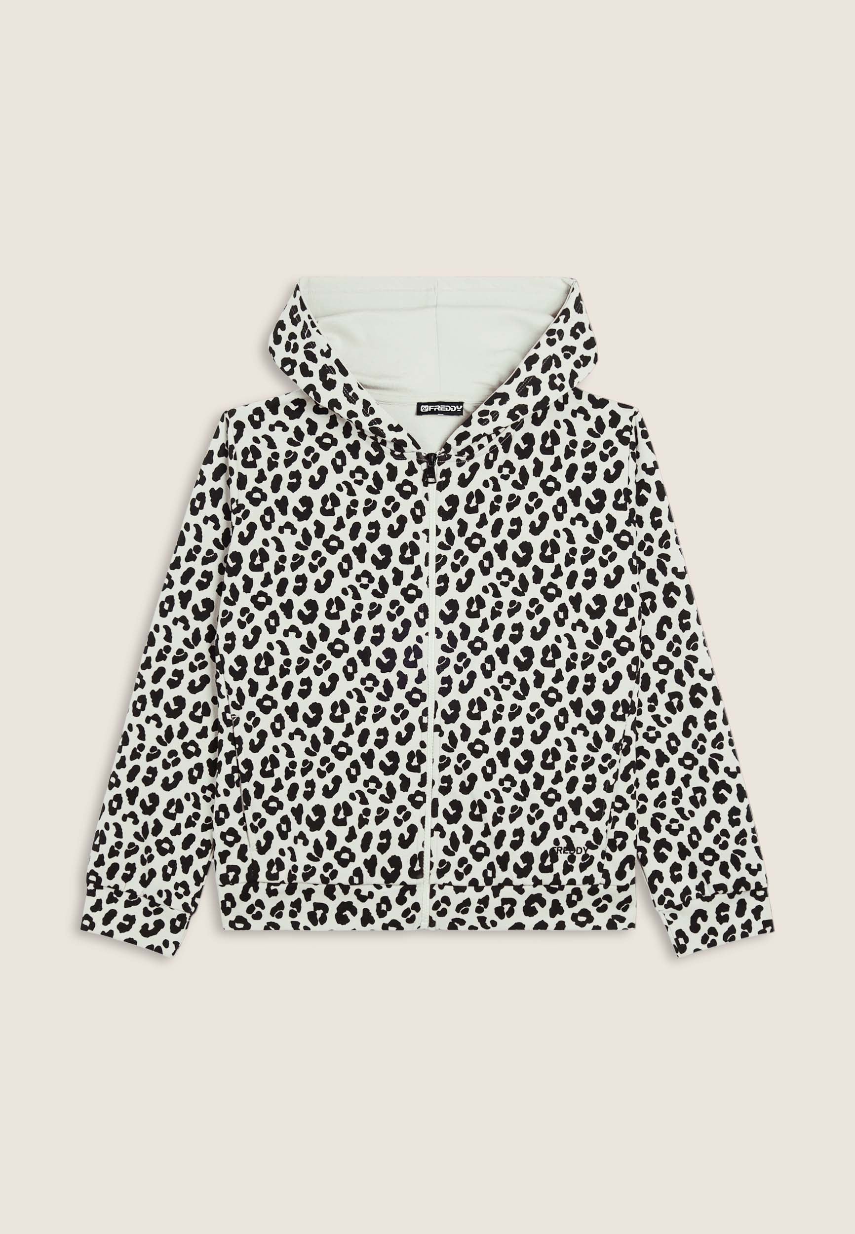 freddy-sweat-femme-zipp-capuche-imprim-l-opard image 8