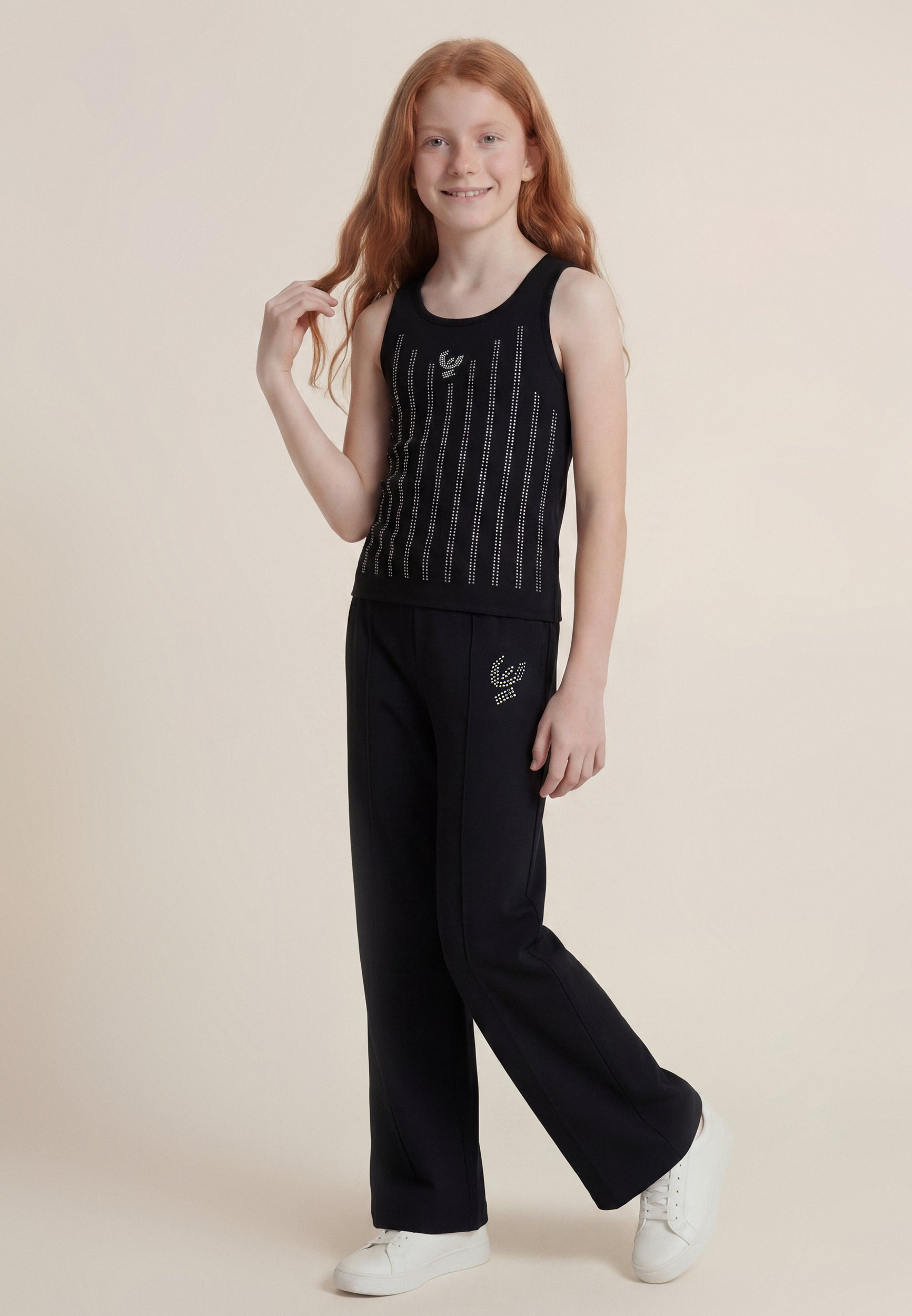 freddy-legging-flare-fille-logo-strass-taille-haute image 2