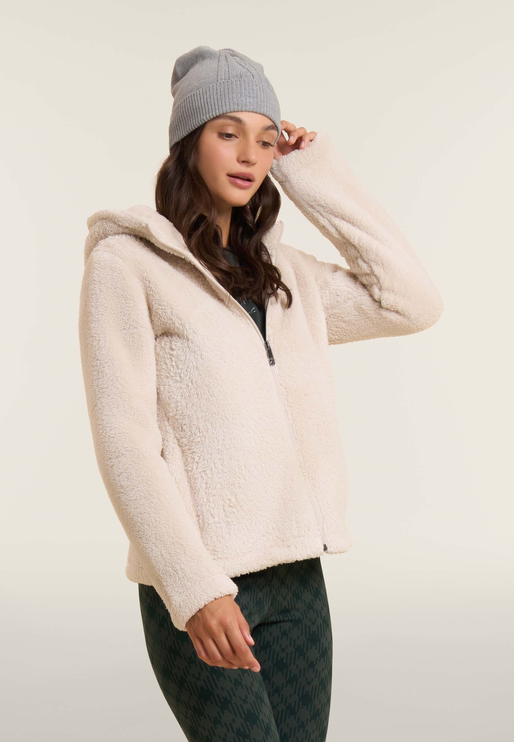 freddy-sweat-femme-en-pile-sherpa-capuche-full-zip image 1