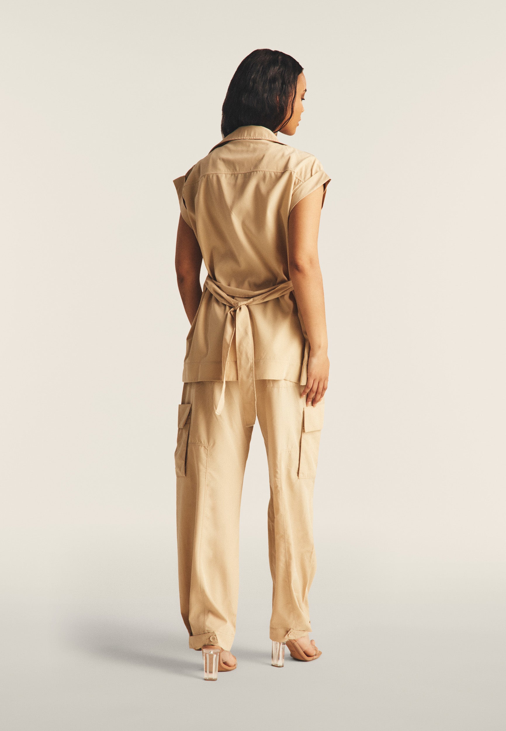 freddy-trench-femme-sans-manches-ceinture-lyocell image 2