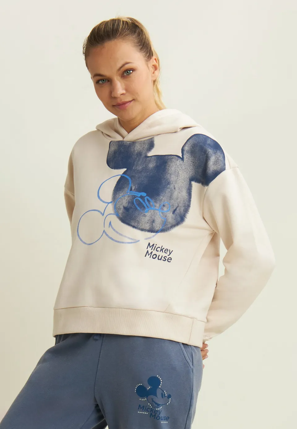 freddy-sweat-femme-capuche-mickey-mouse-acid-wash image 1