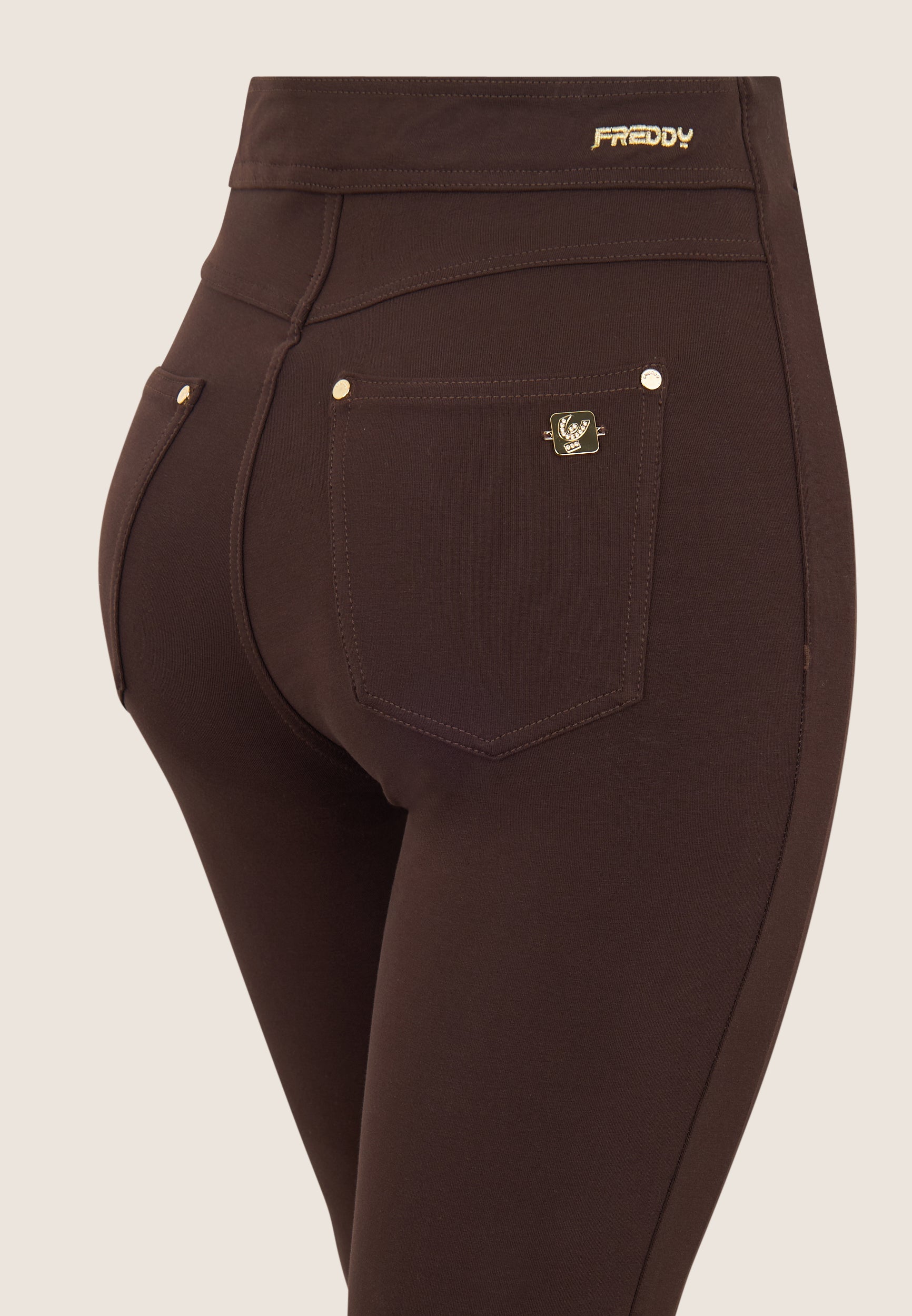 freddy-n-o-w-pantalon-flare-taille-haute-bandes-crois-es image 6