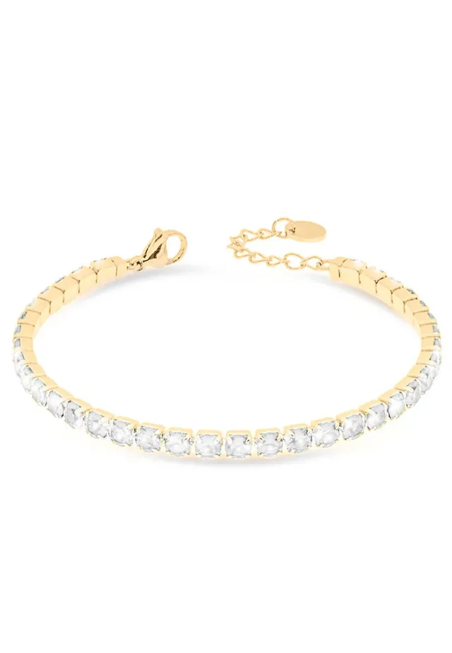 freddy-bracelet-tennis-dor-acier-316l-pierres-blanches-3-mm image 1