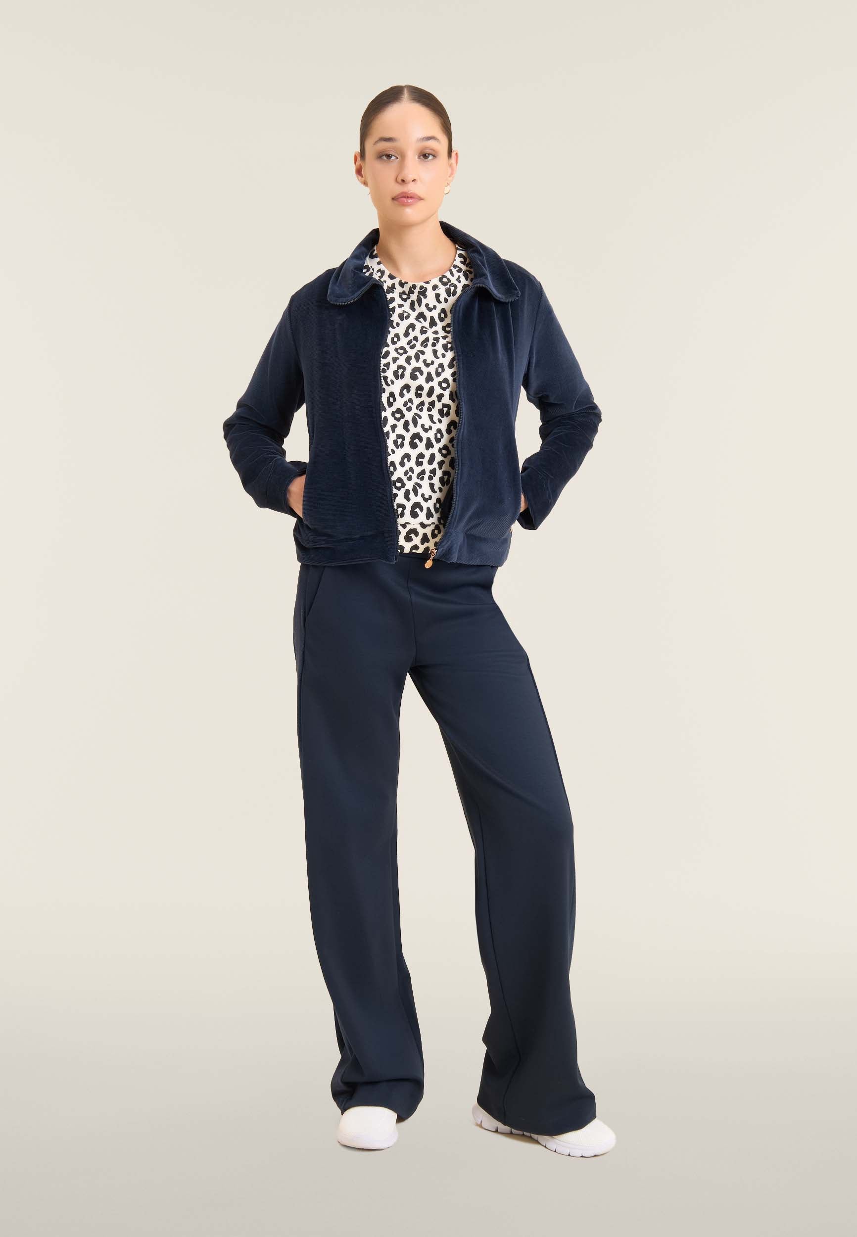 freddy-sweat-femme-l-opard-col-rond-cropped-imprim image 2