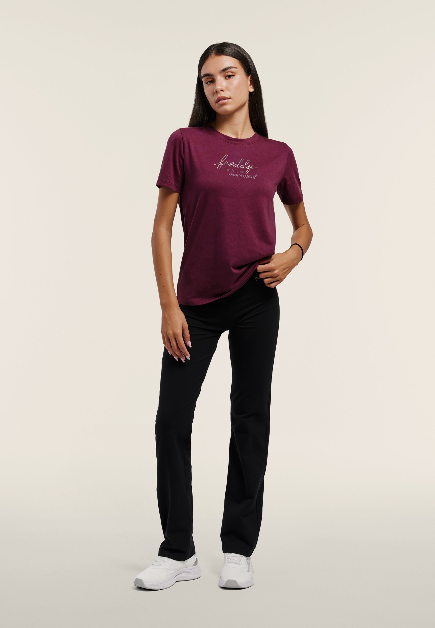 freddy-t-shirt-regular-femme-the-art-of-movement-perles-100-coton image 2
