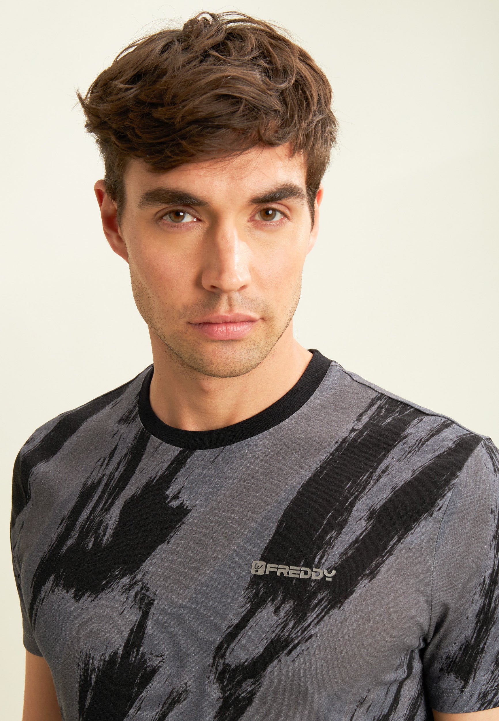 freddy-t-shirt-homme-imprim-pennellata-100-coton image 4