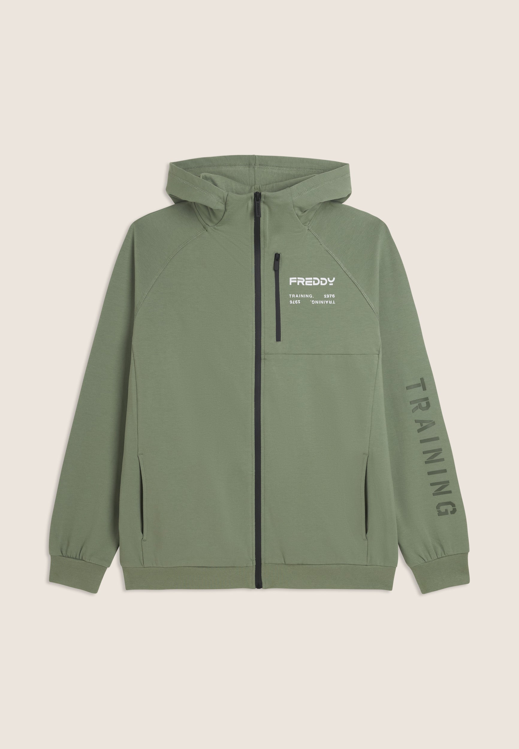 freddy-sweat-capuche-zipp-training-logo-baby-french-terry image 4