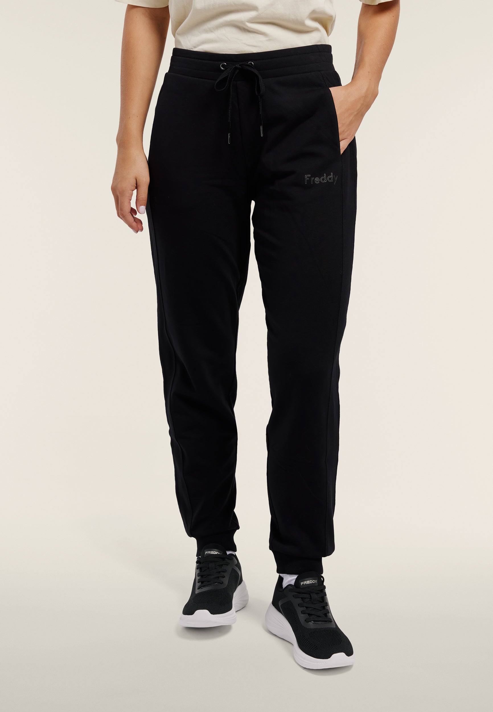 freddy-pantalon-jogger-femme-regular-molleton-coton image 1
