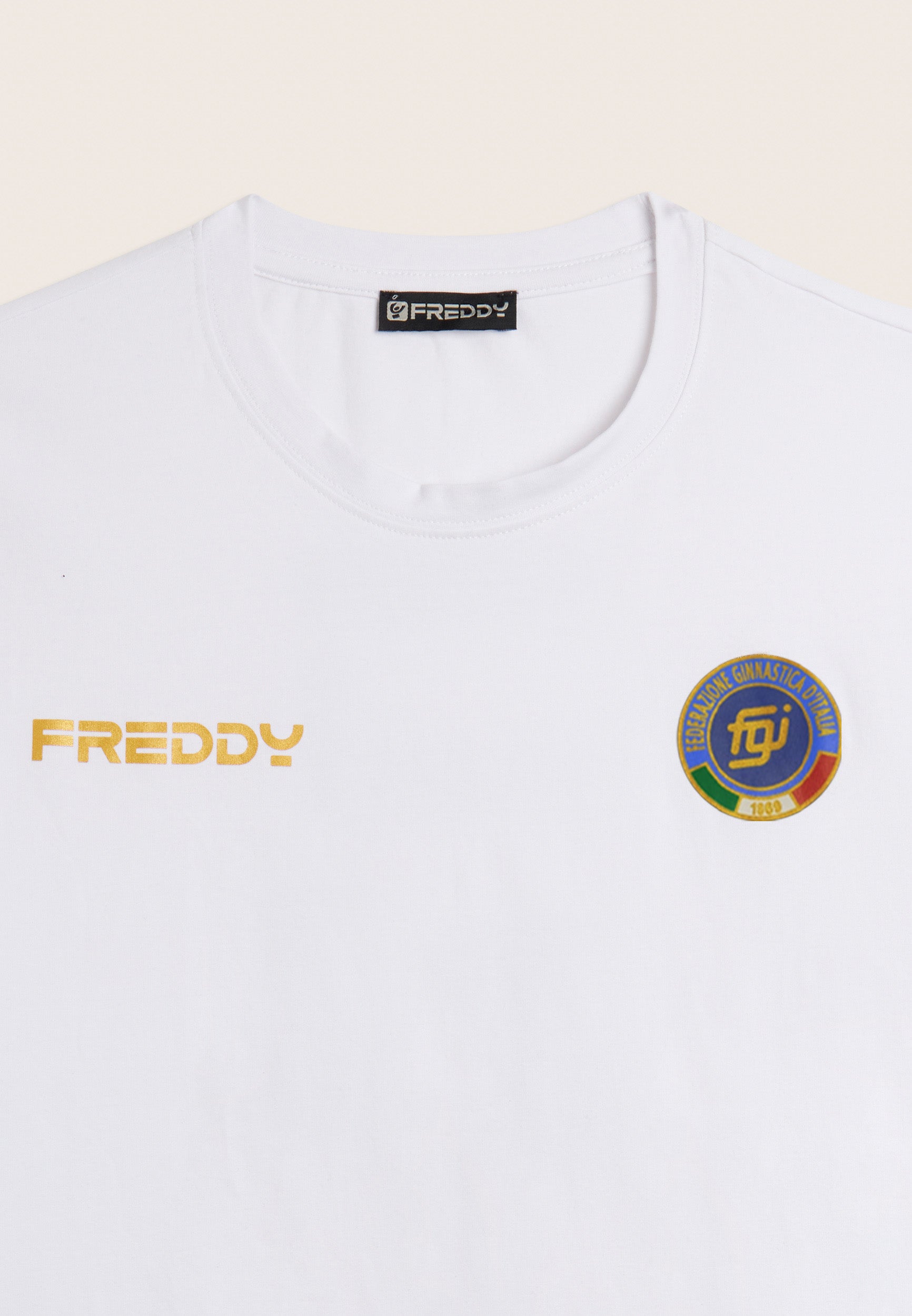 freddy-t-shirt-uomo-italia-fgi-bianca-con-inserti-blu-t-shirt image 8