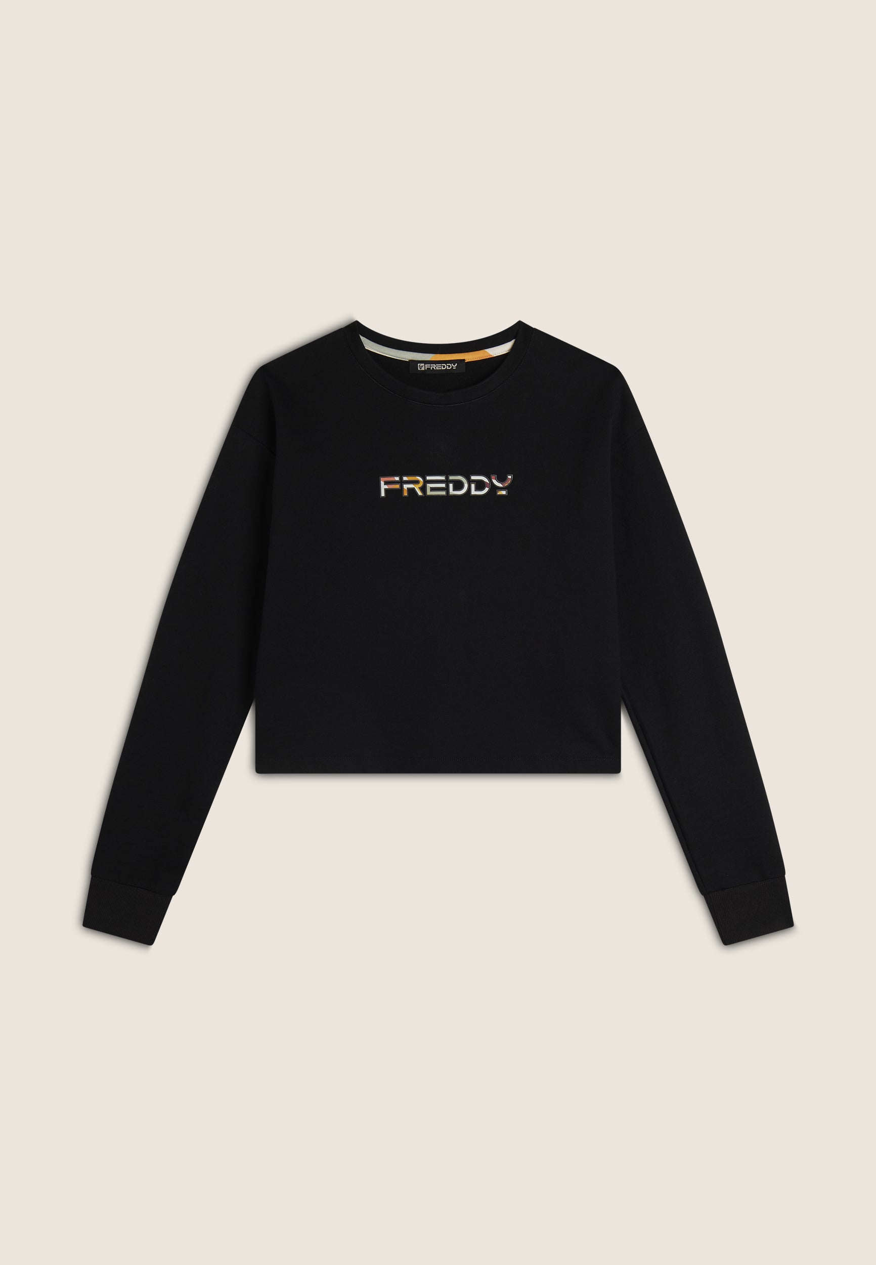 freddy-sweat-cropped-femme-logo-multicolore-comfort-fit image 6