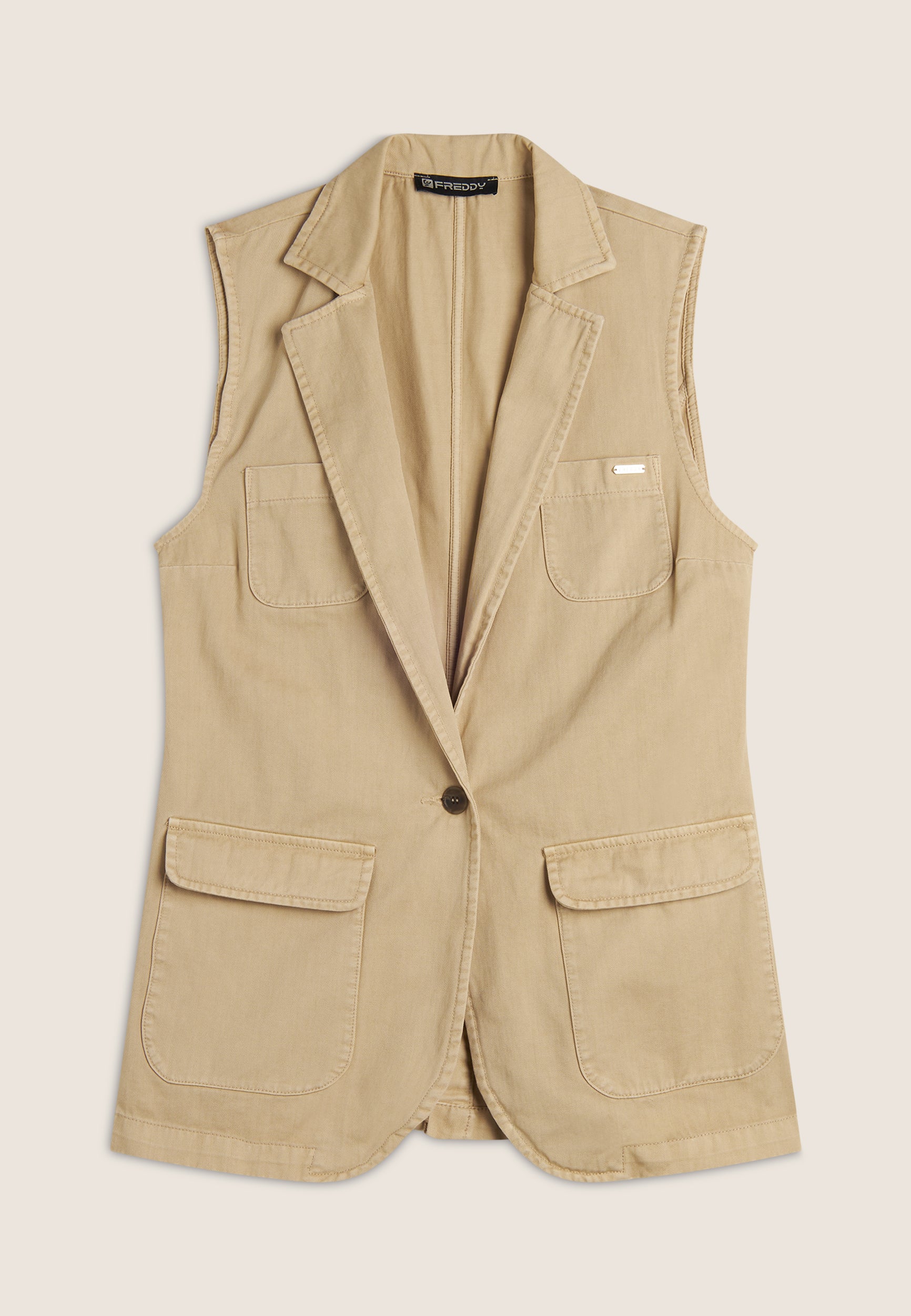freddy-gilet-double-boutonnage-femme-en-gabardine image 6