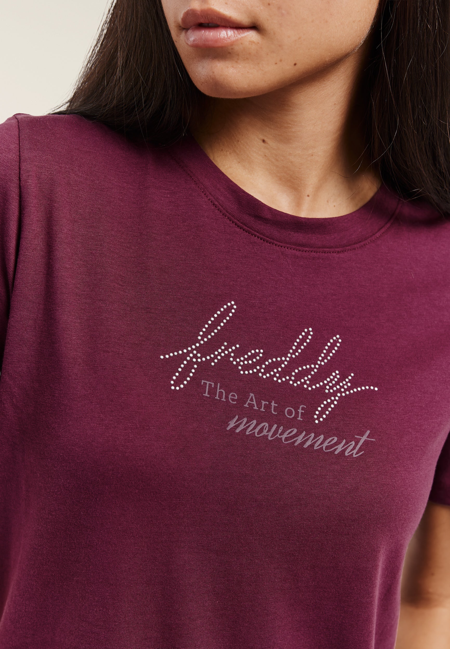 freddy-t-shirt-regular-femme-the-art-of-movement-perles-100-coton image 4