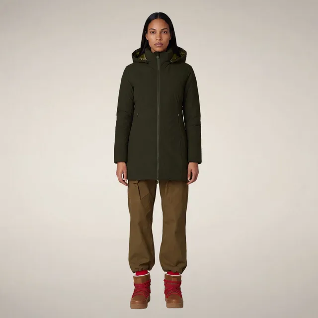 save-the-duck-rachel-parka-femme-vert-fonc-recycled-plumtech image 1