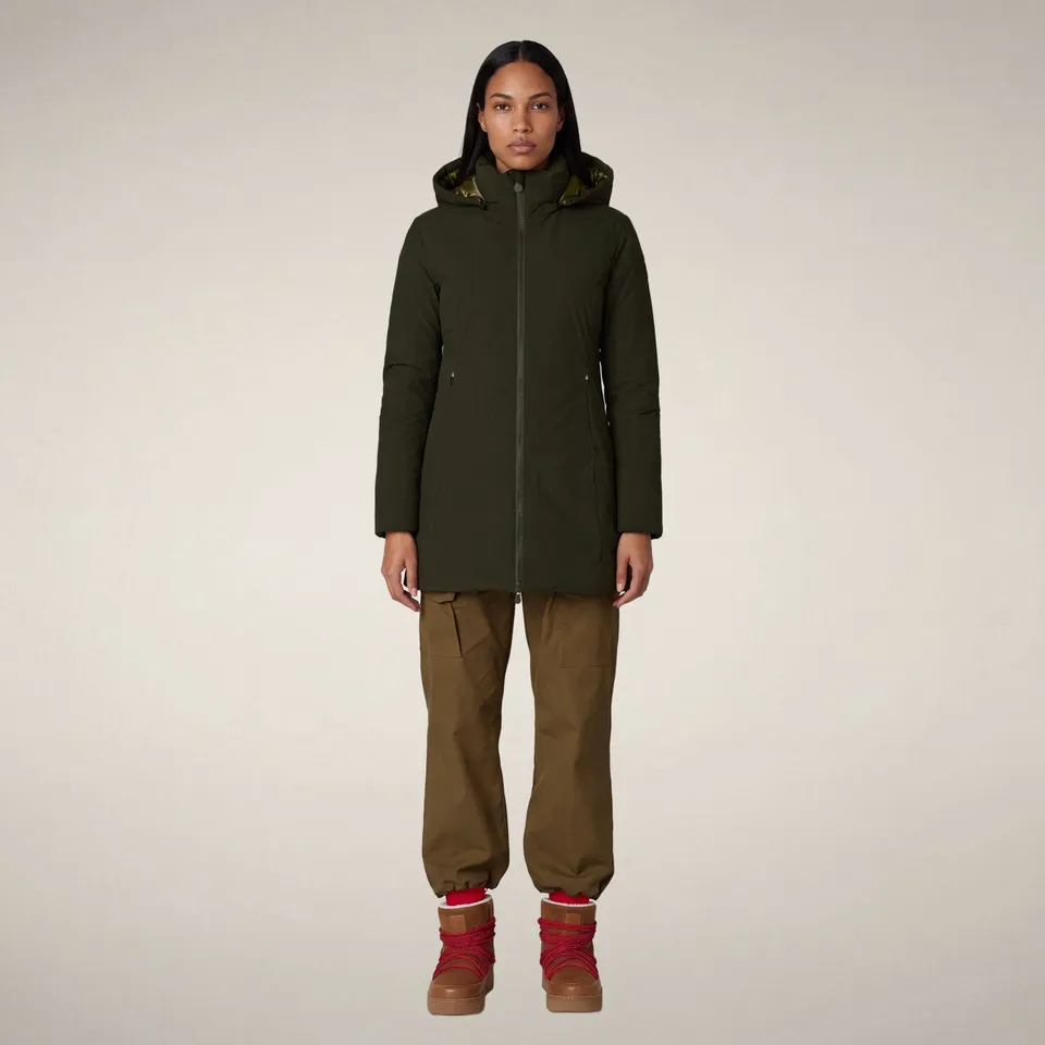 save-the-duck-rachel-parka-femme-vert-fonc-recycled-plumtech image 1