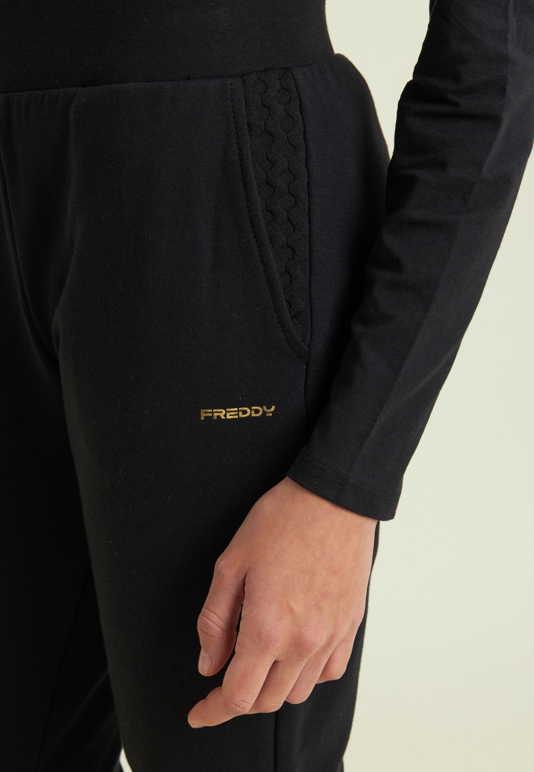 freddy-pantalon-regular-felpa-garzata-avec-d-tails-tresses image 4