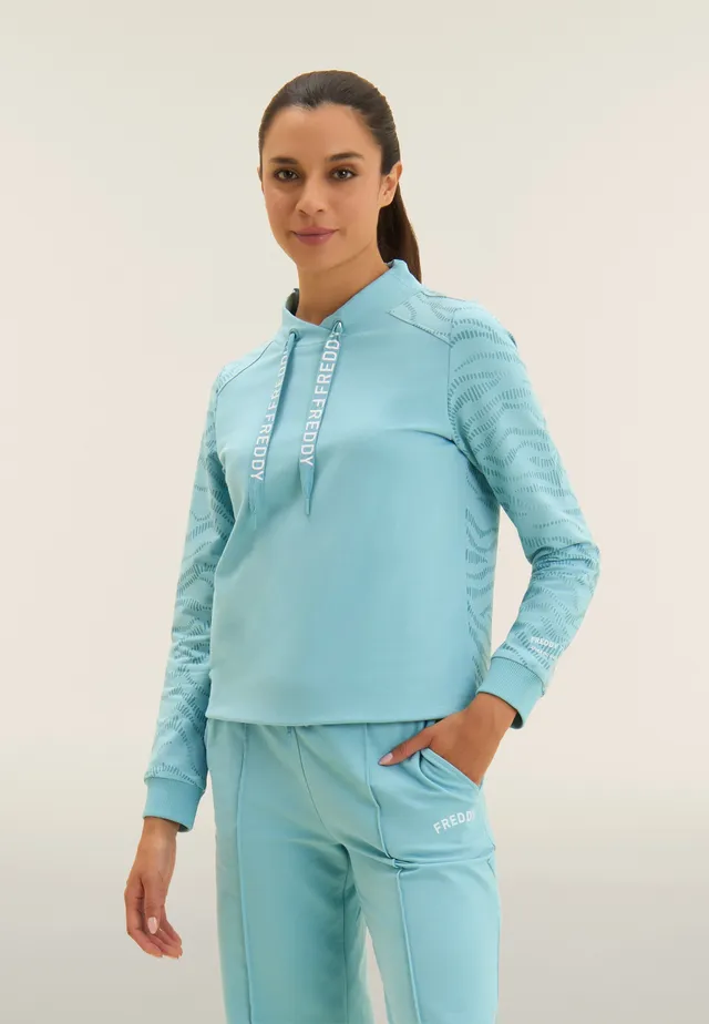 freddy-felpa-croix-sweat-col-crois-motif-graphique-ondul image 1
