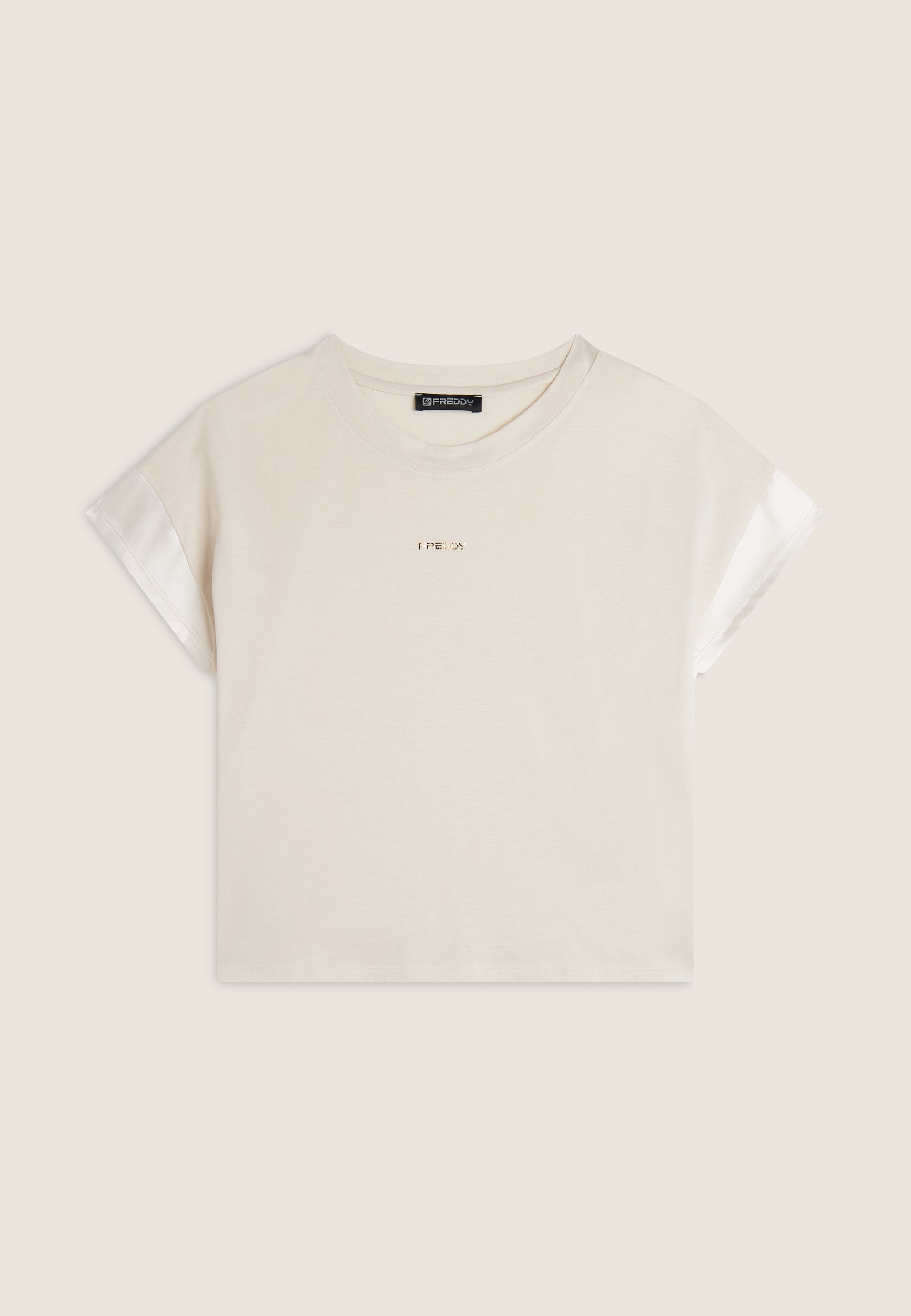 freddy-t-shirt-court-jersey-femme-manches-effet-soie image 5