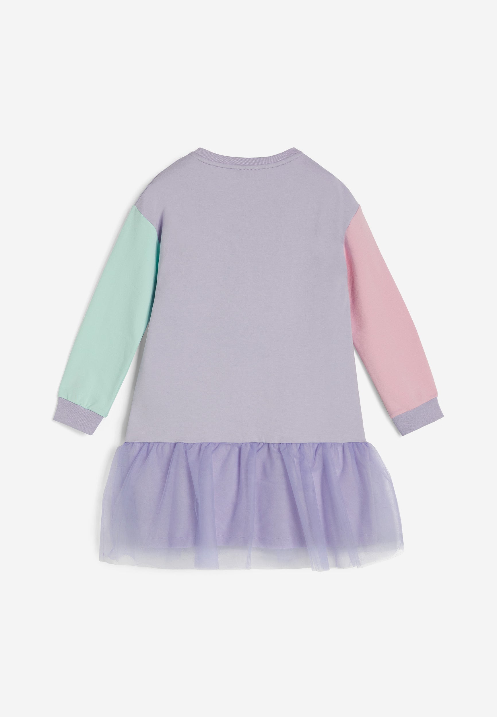freddy-robe-fille-manches-longues-coton-tulle-pastel image 2