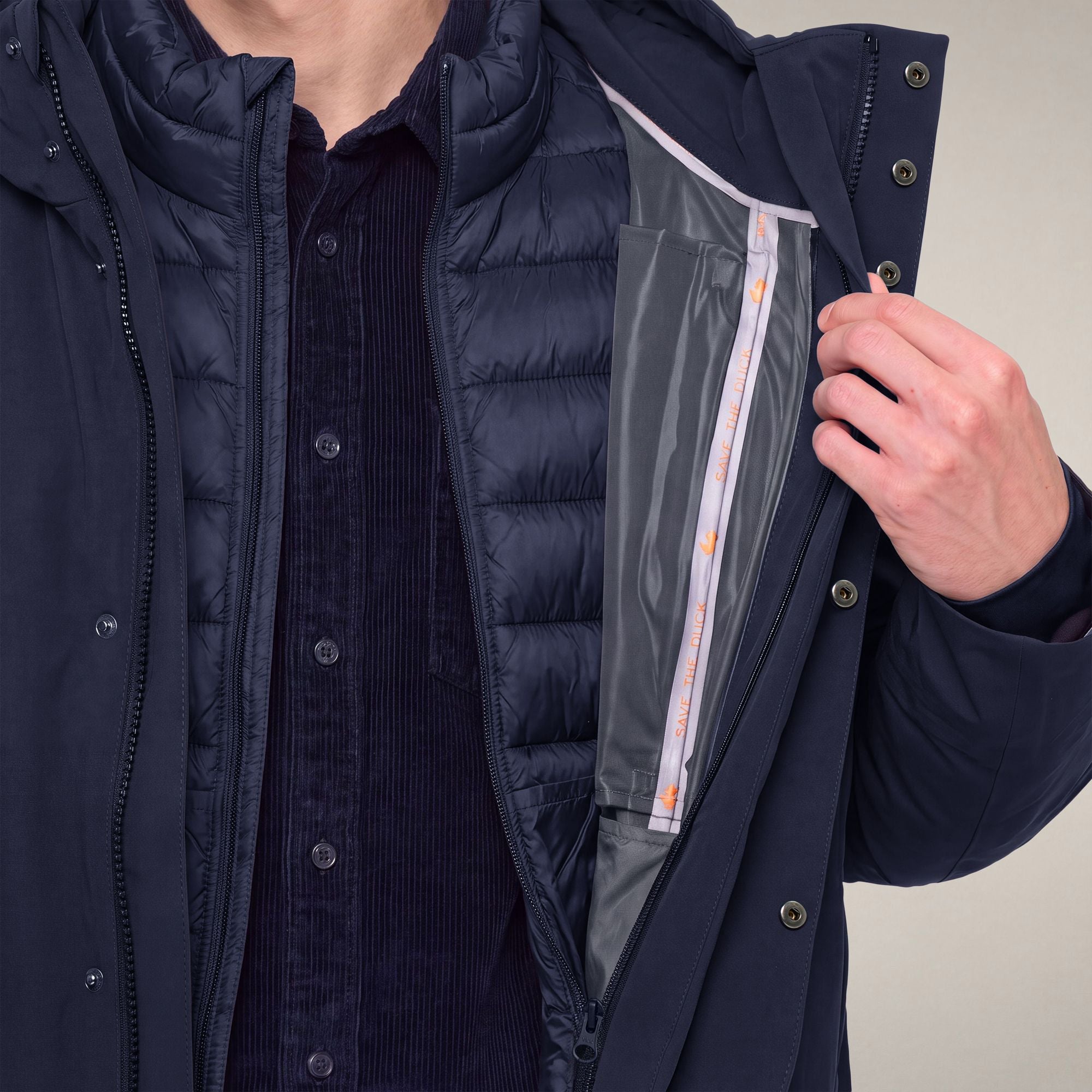 save-the-duck-vintrad-combined-veste-longue-3-en-1-homme-bleu-navy image 5