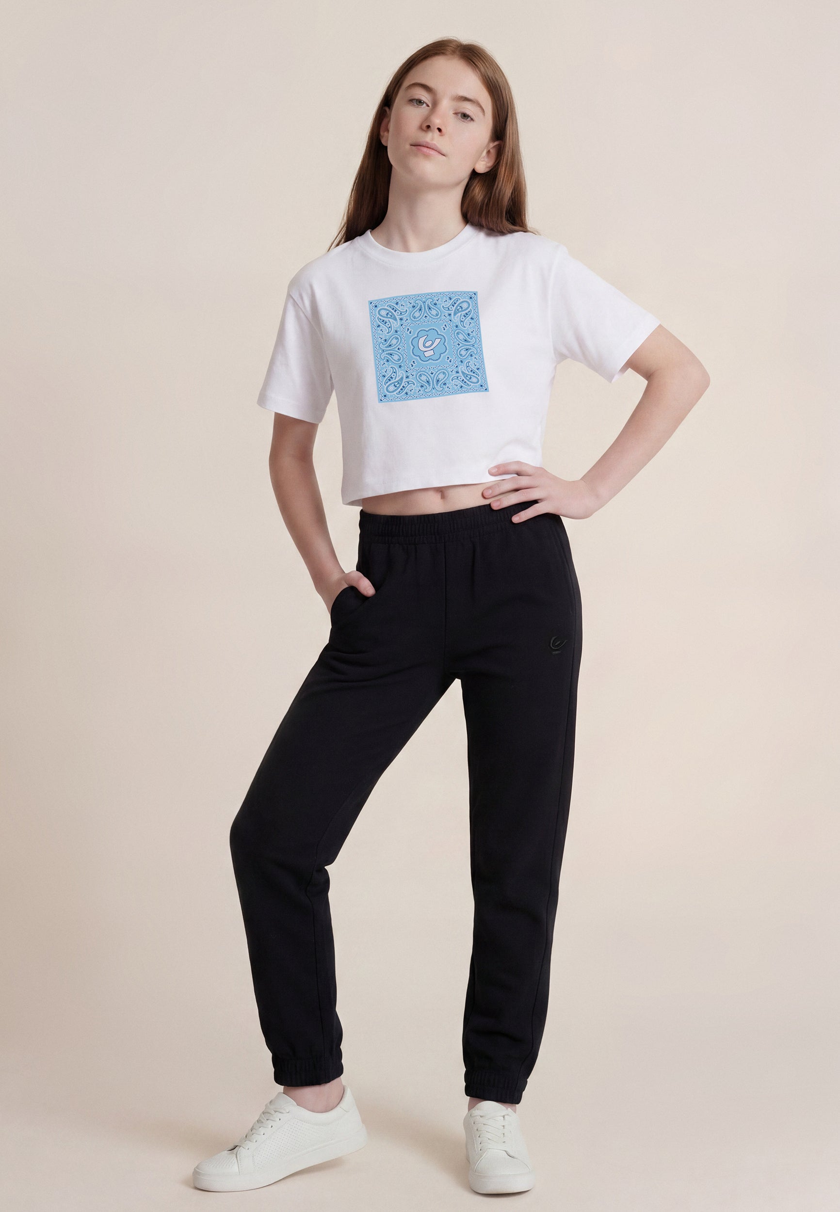 freddy-t-shirt-cropped-paisley-t-shirt-fille-manches-courtes-coton image 2