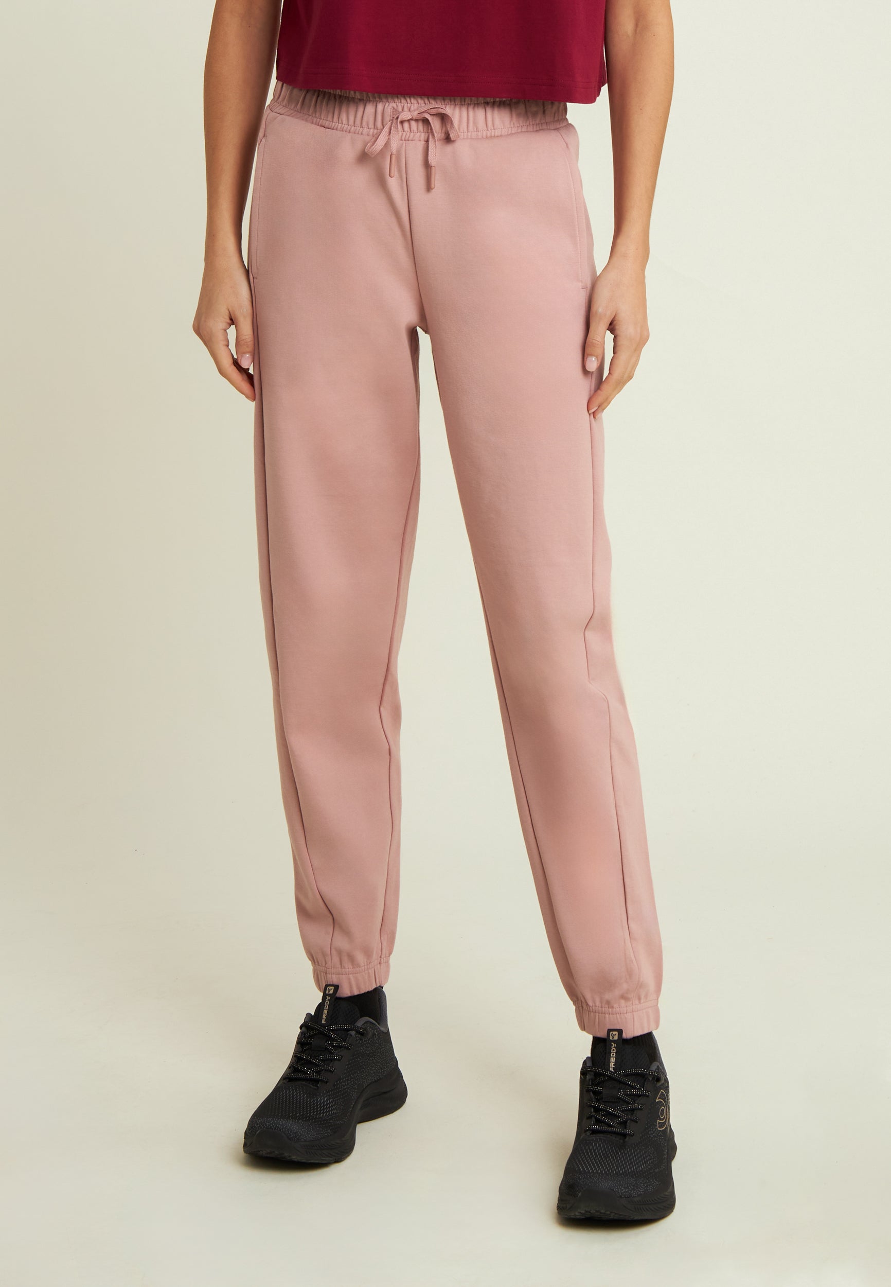 freddy-pantalon-de-sport-femme-molleton-gratt-avec-cordon image 1