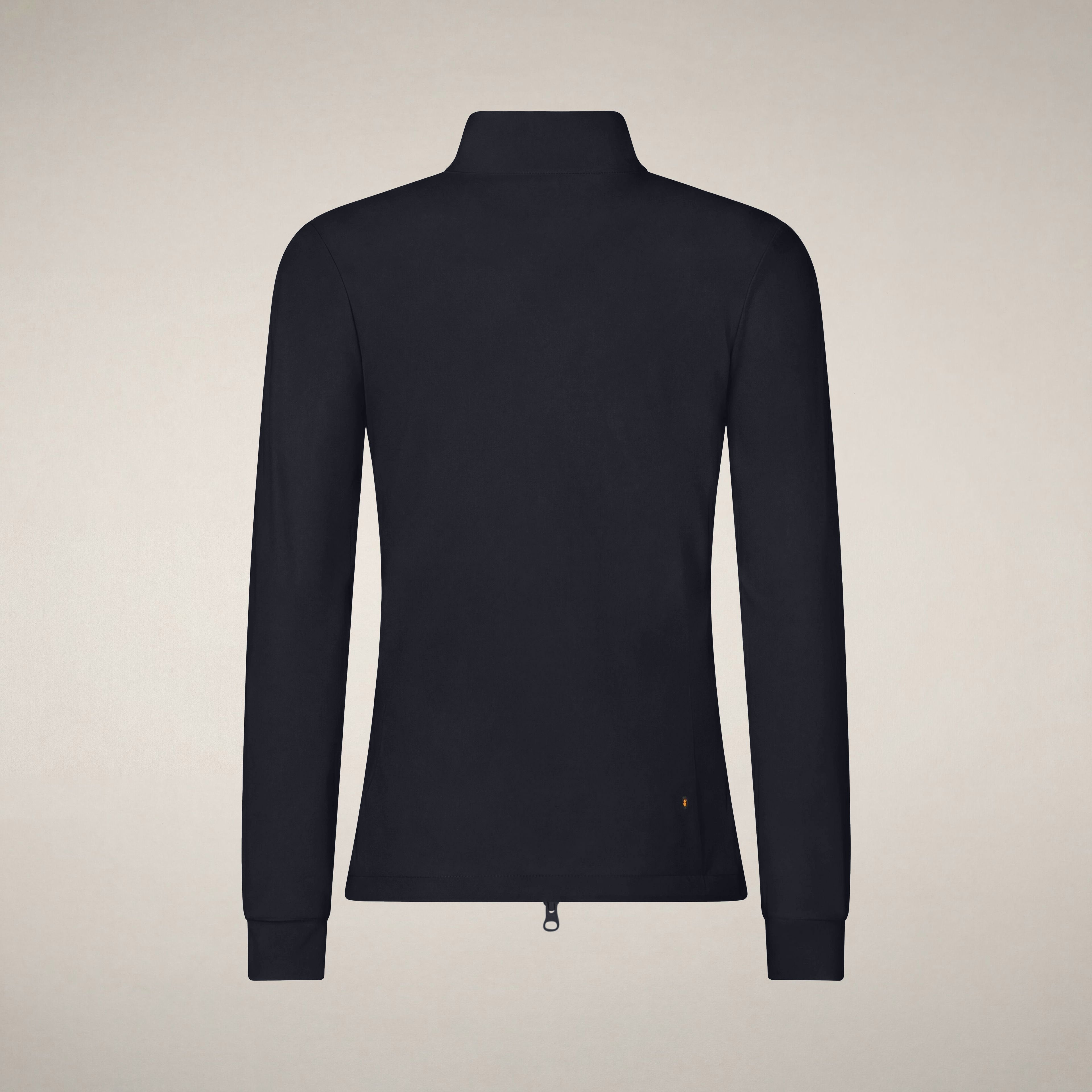 save-the-duck-pella-sweat-zipp-femme-bleu-noir image 4
