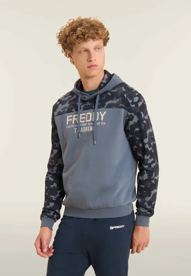 sweat-capuche-homme-freddy-coton-camouflage-logo image 1