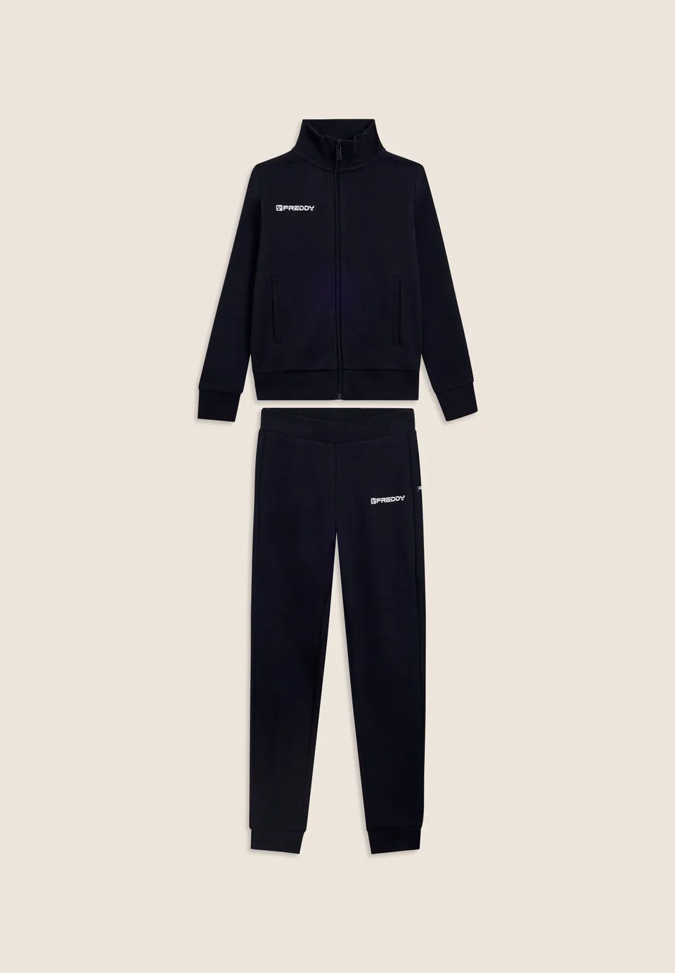 freddy-surv-tement-fille-coton-zipp-logo-contrast image 1
