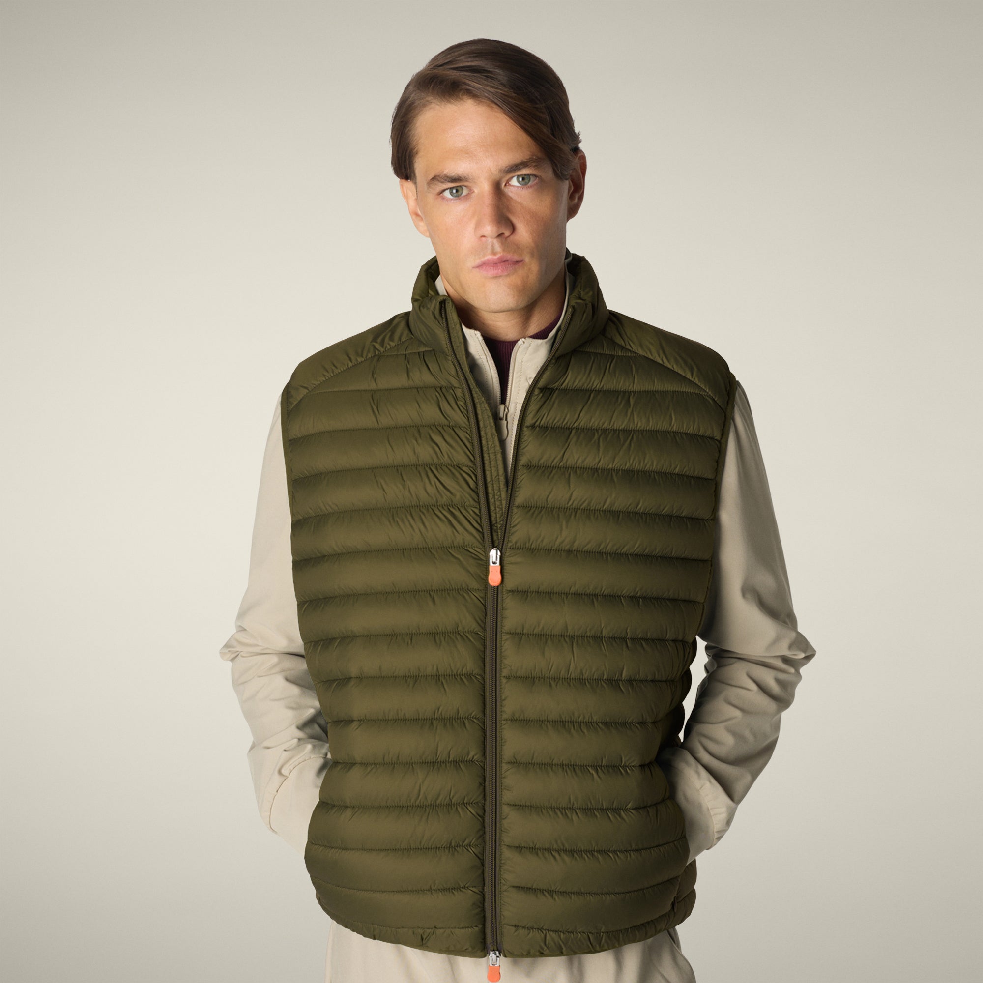 save-the-duck-adam-gilet-homme-verde-oliva-plumtech image 4