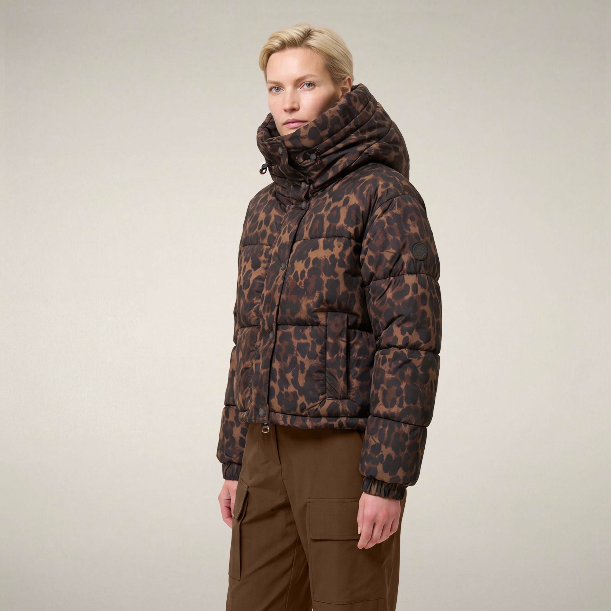 save-the-duck-rhiannon-doudoune-femme-l-opard-marron image 5