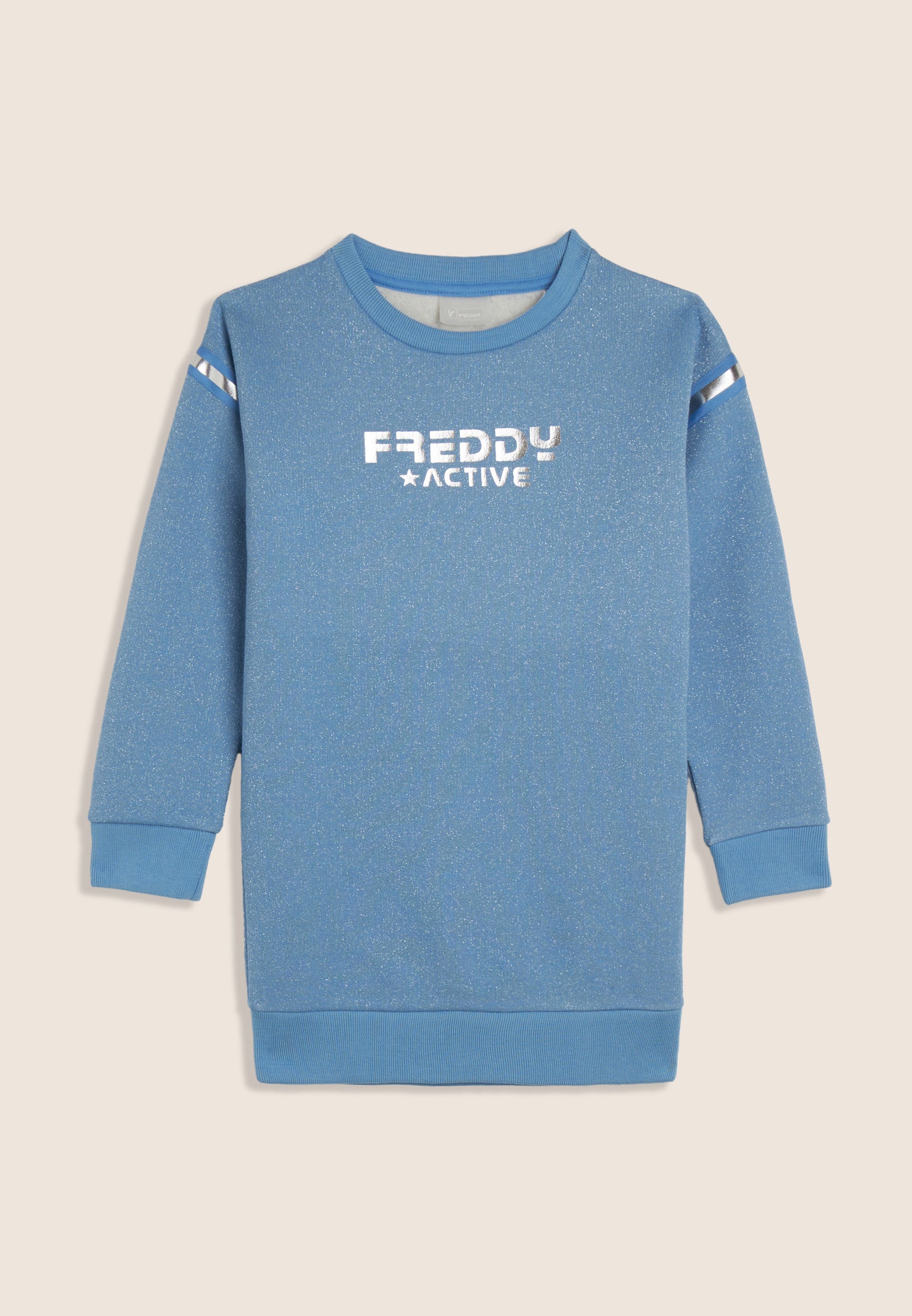 freddy-sweat-maxi-fille-coton-effet-lurex-argent image 4