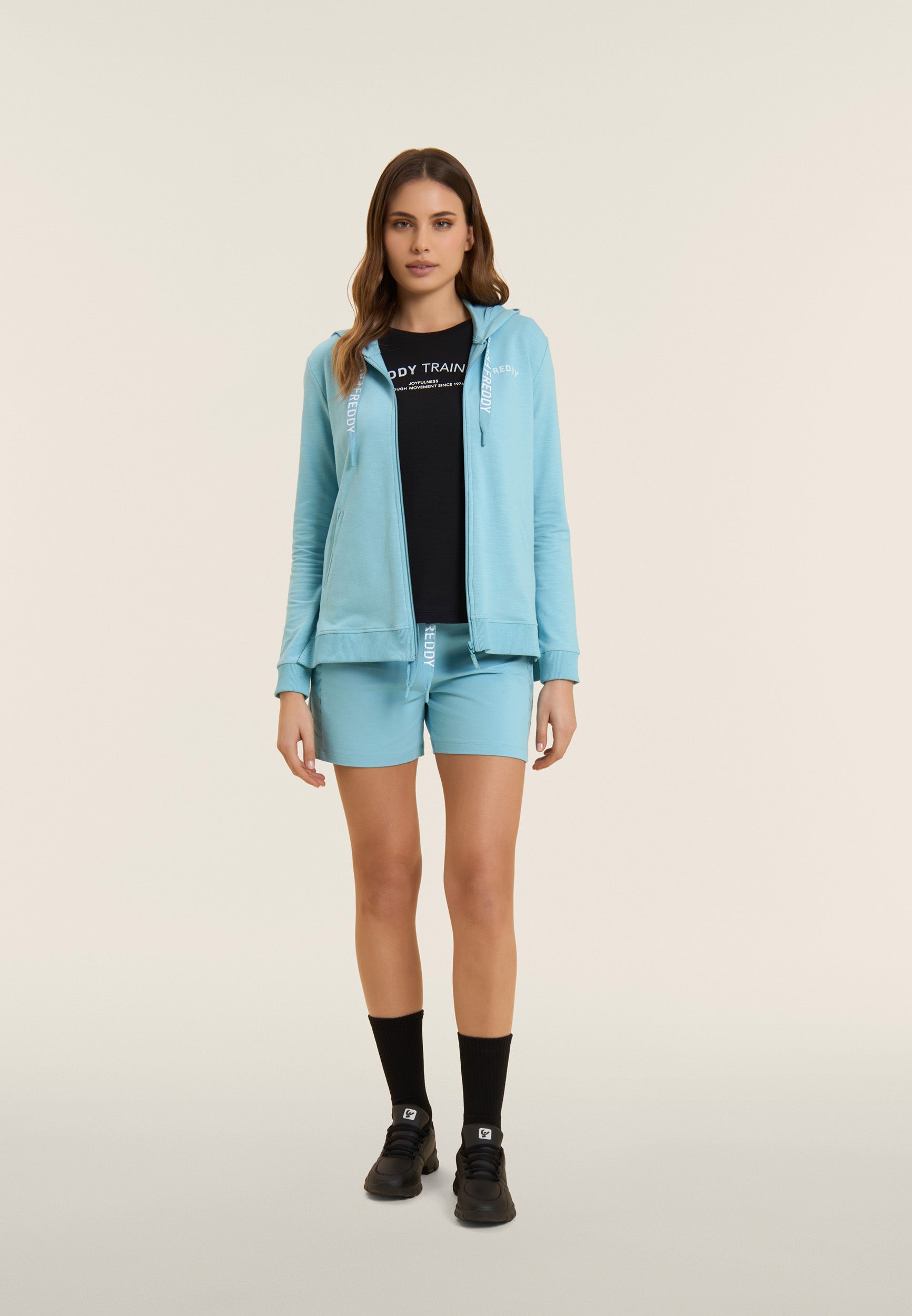 freddy-sweat-zipp-capuche-en-french-terry-flamm-regular-fit image 2