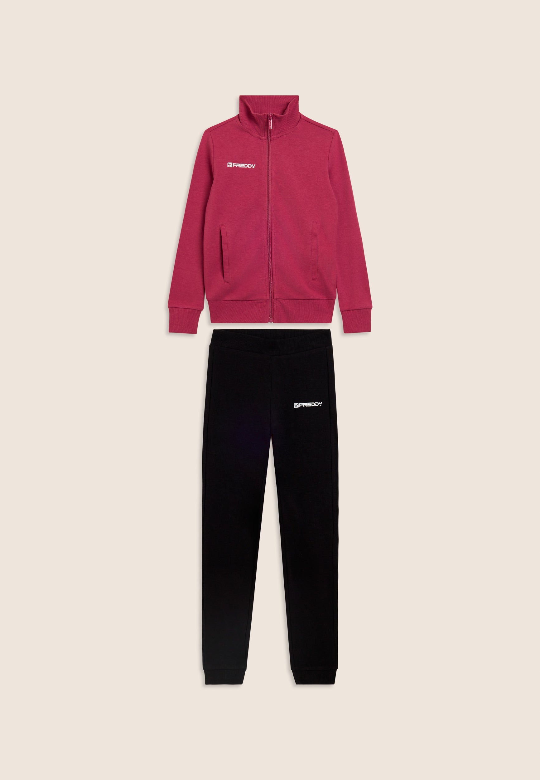 freddy-surv-tement-fille-coton-zipp-logo-contrast image 4
