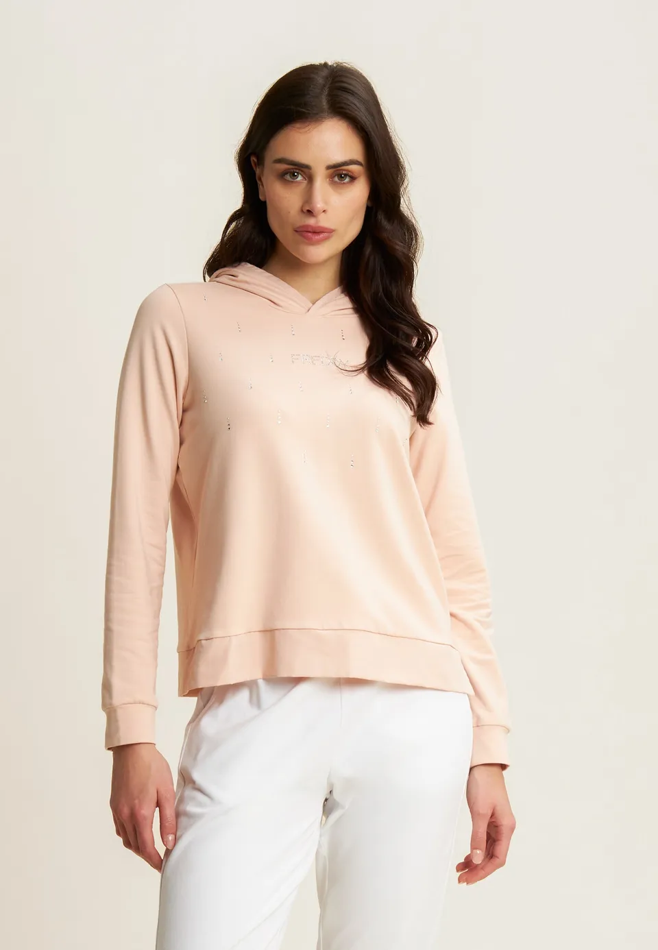freddy-sweat-capuche-femme-french-terry-modal-strass image 1