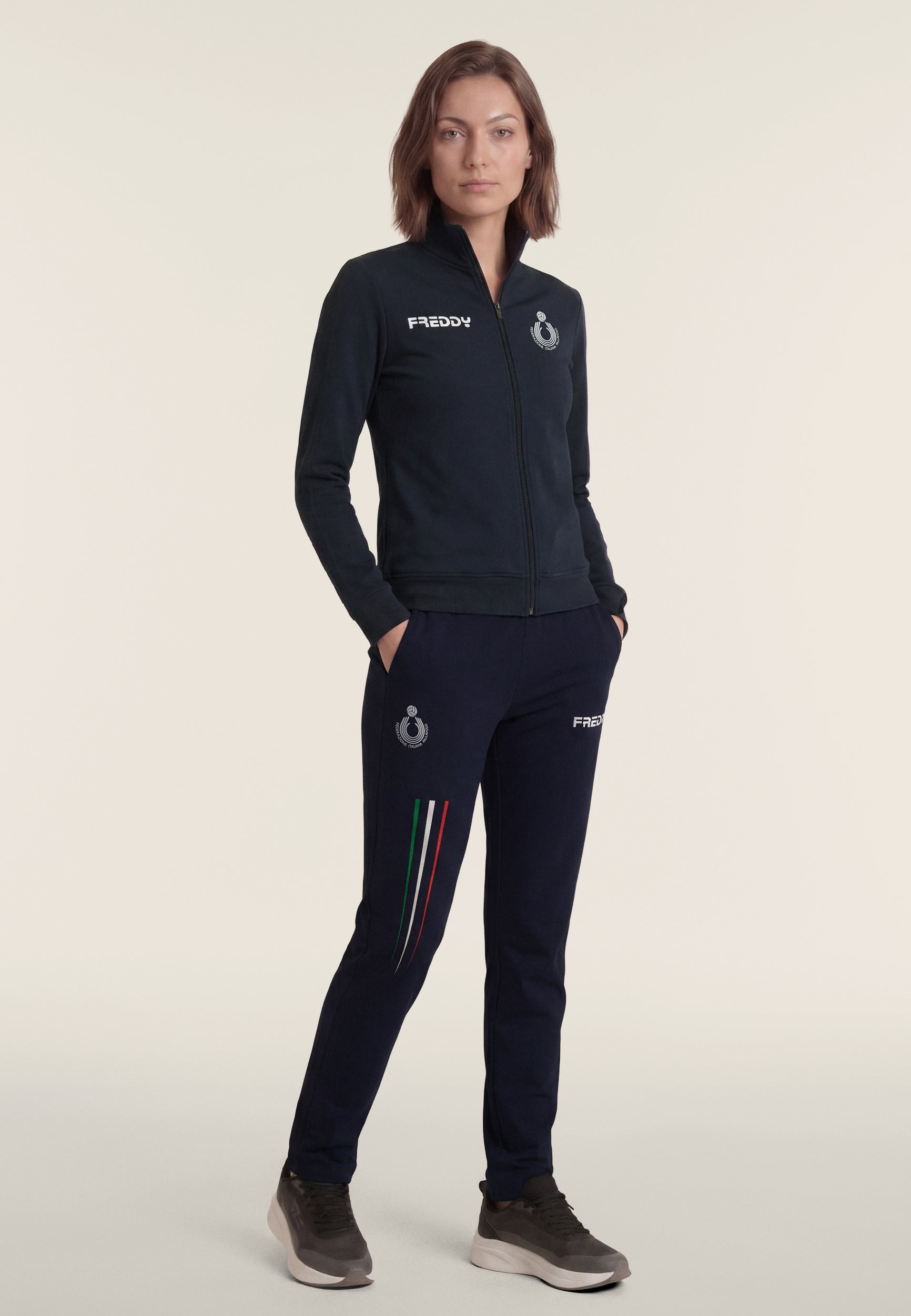 freddy-fipav-veste-full-zip-femme-arbitre-coton-bielastique image 2