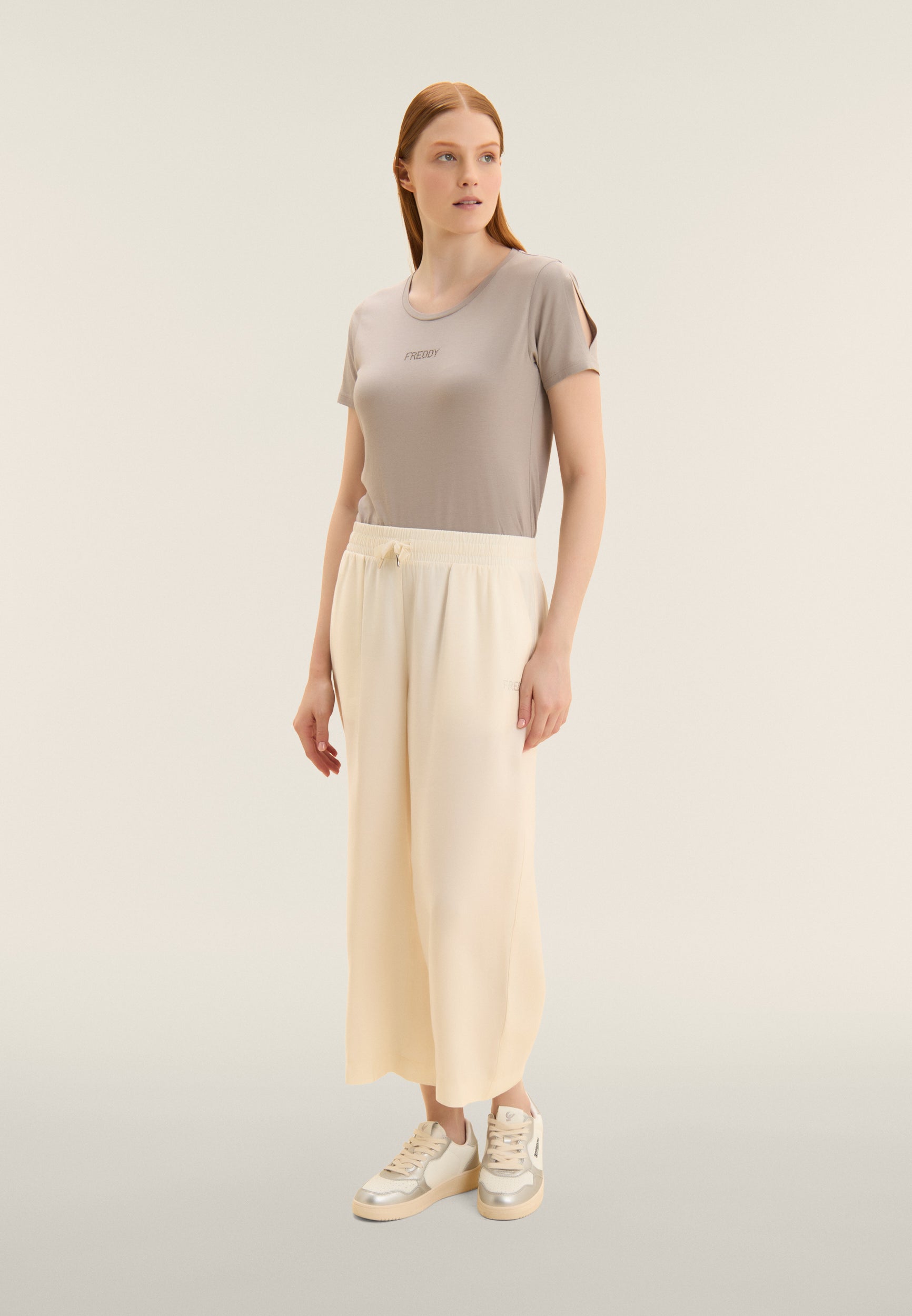 freddy-pantalon-sport-cropped-wide-leg-strass image 2