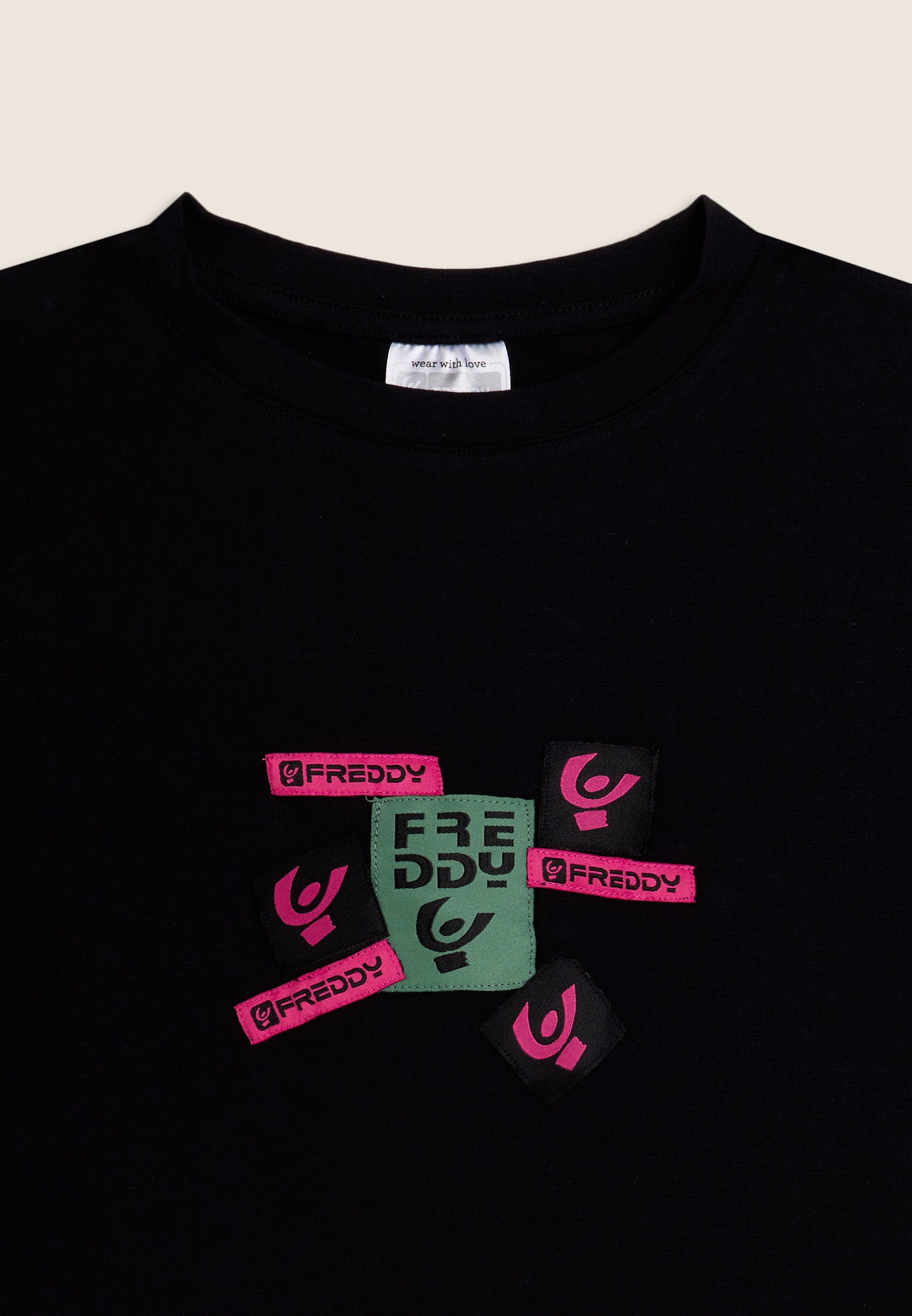 freddy-t-shirt-junior-cropped-loghi-multipli image 3