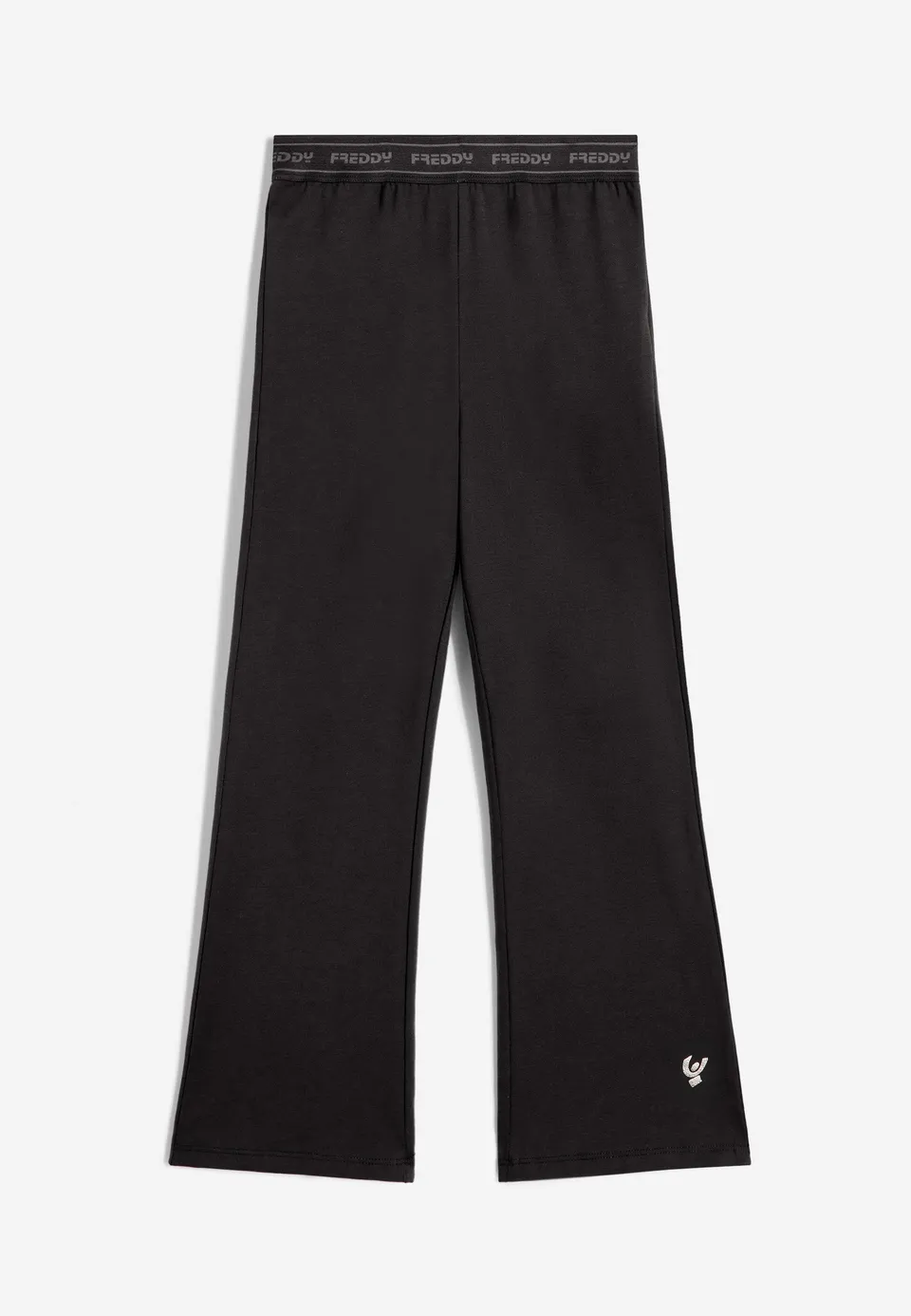 freddy-pantalon-flare-fille-molleton-stretch-taille-logot-e image 1