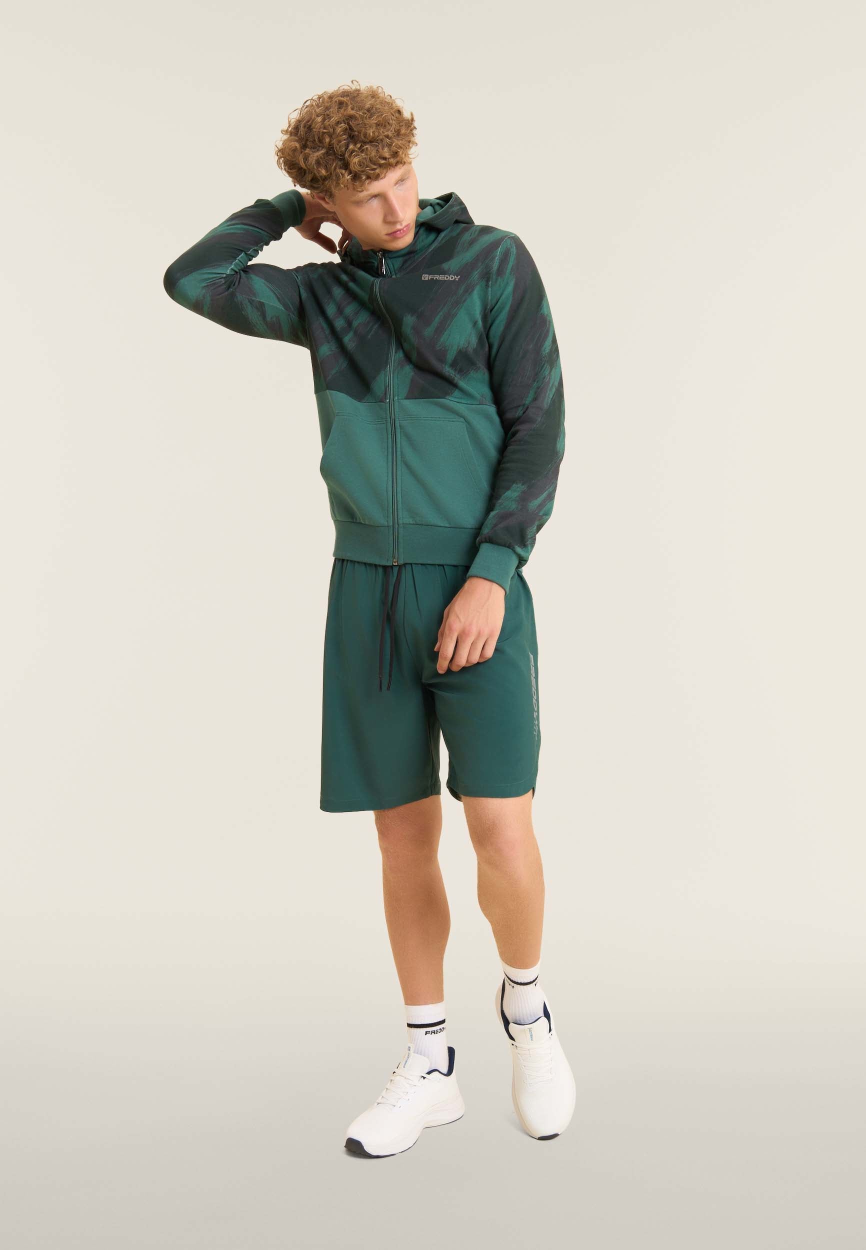 freddy-short-slim-homme-en-tissu-woven-stretch-poches-zip-et-coulisse image 2