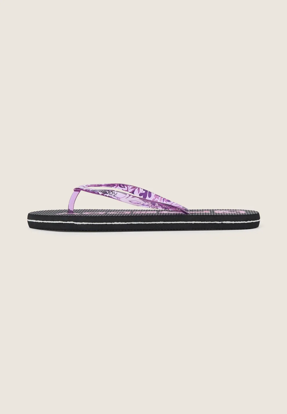 freddy-tongs-femme-bride-transparente-imprim-floral image 1