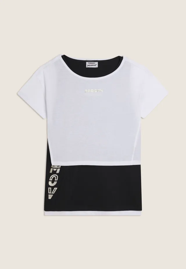 ensemble-freddy-t-shirt-cropped-d-bardeur-imprim-perl image 1