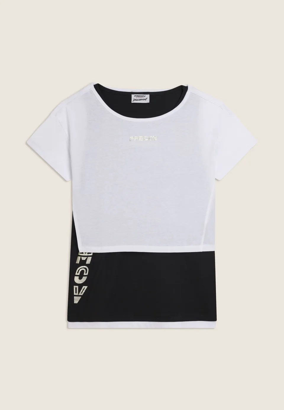 ensemble-freddy-t-shirt-cropped-d-bardeur-imprim-perl image 1