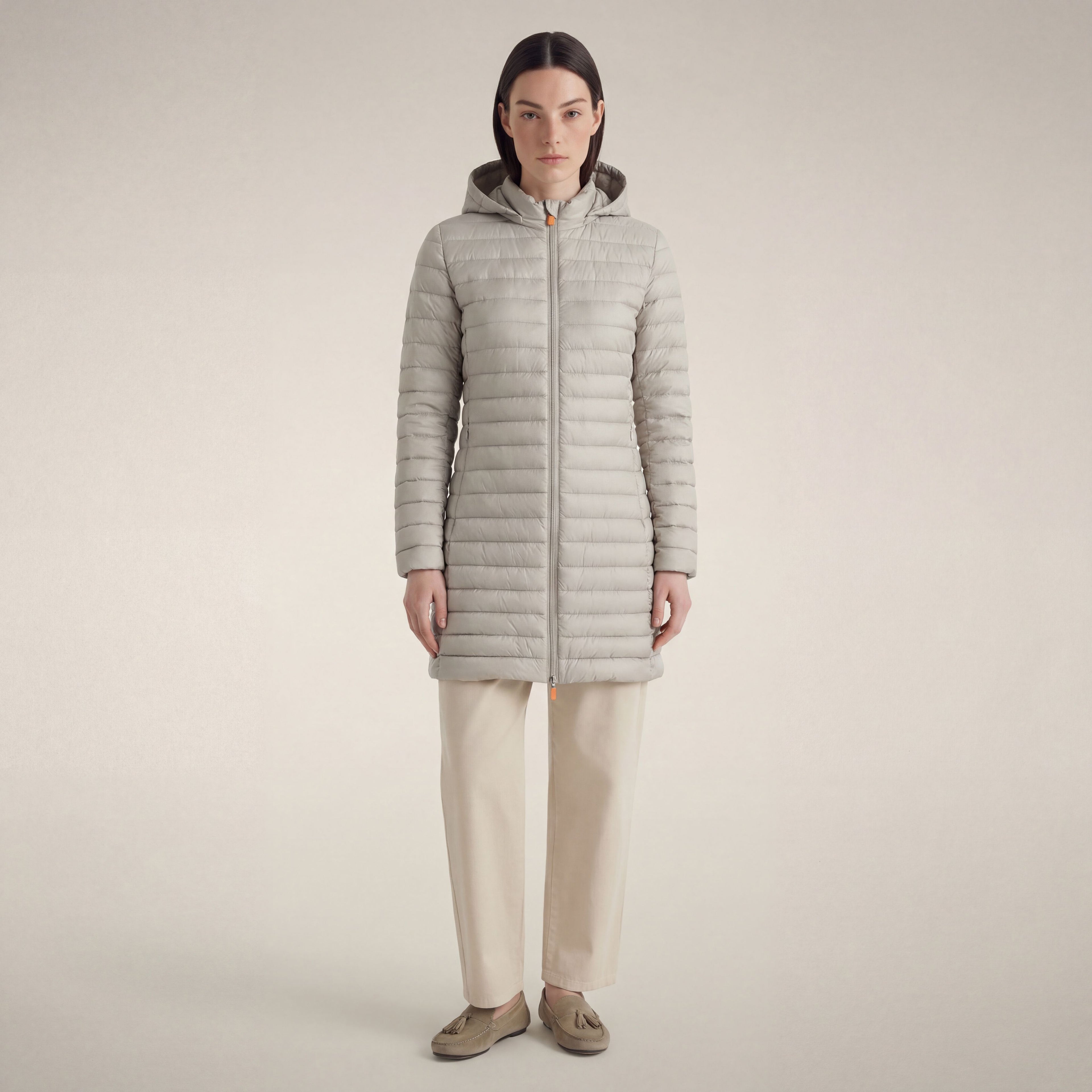 save-the-duck-bryanna-doudoune-longue-femme-beige-chiaro image 1