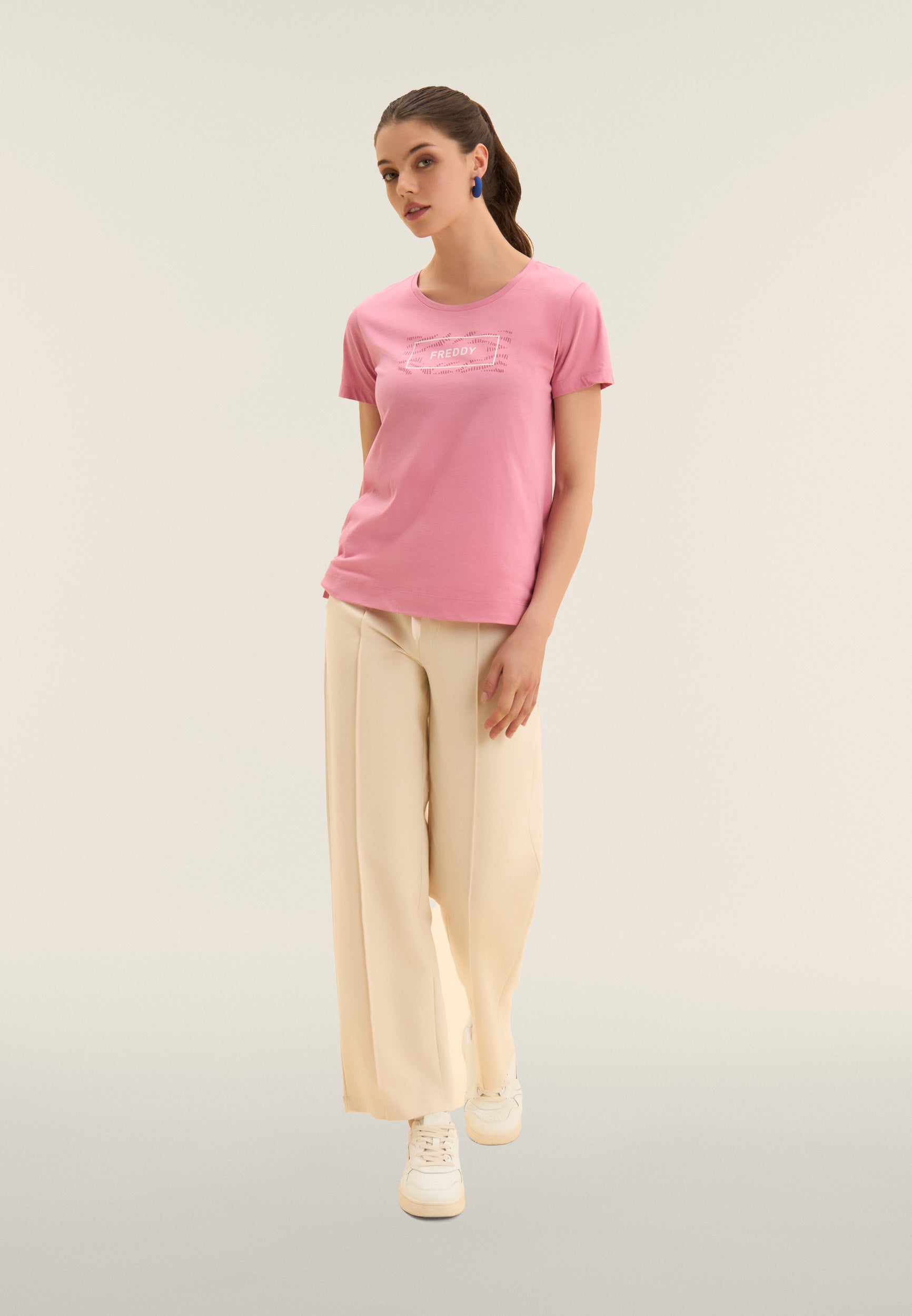 freddy-t-shirt-coton-logo-ondul-manches-courtes image 2