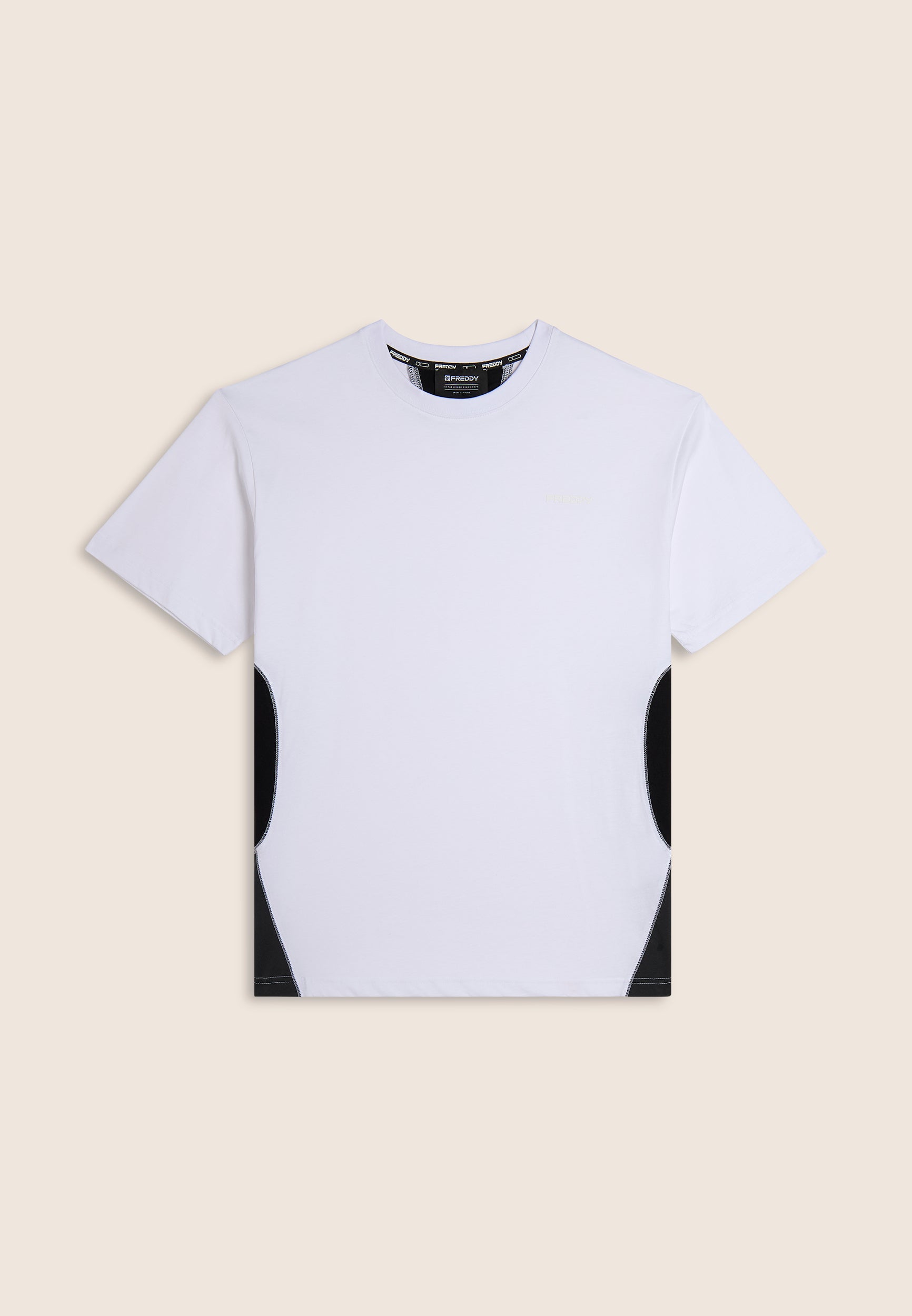 freddy-t-shirt-regular-fit-jersey-coton-inserts-contraste image 4