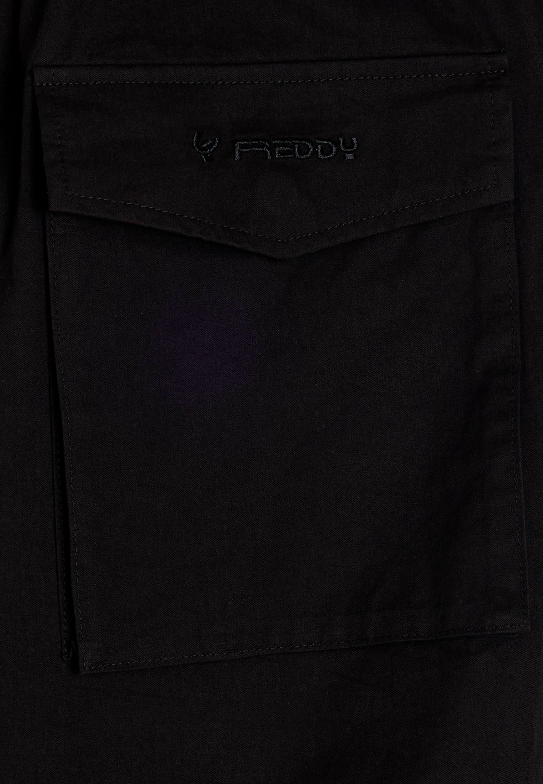 pantalon-cargo-femme-freddy-popeline-poches-frontales image 3