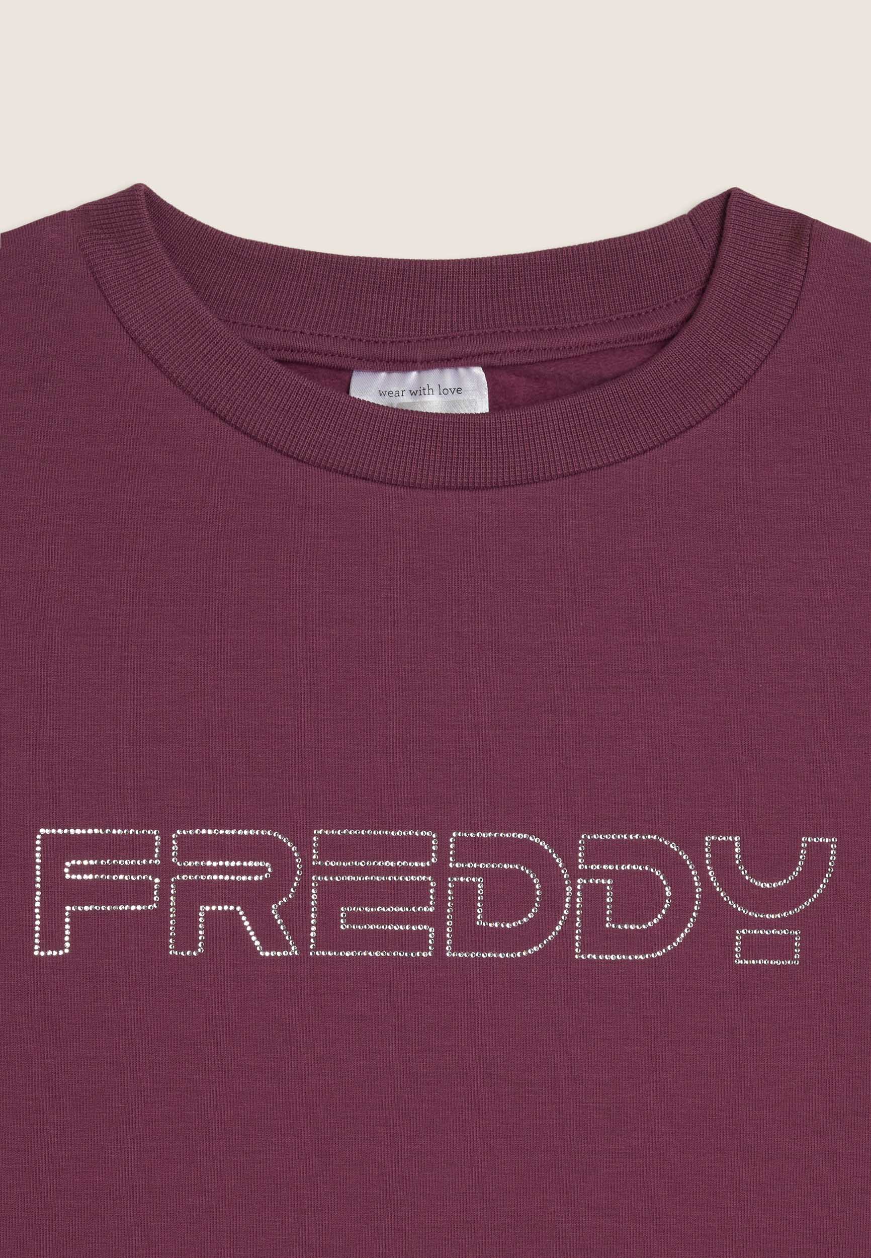 freddy-felpa-junior-girocollo-sweat-coton-logo-strass-outline image 6