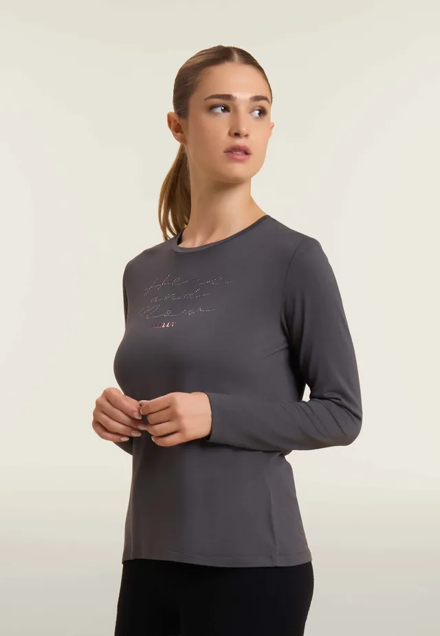 freddy-here-and-now-t-shirt-femme-manches-longues-strass image 1